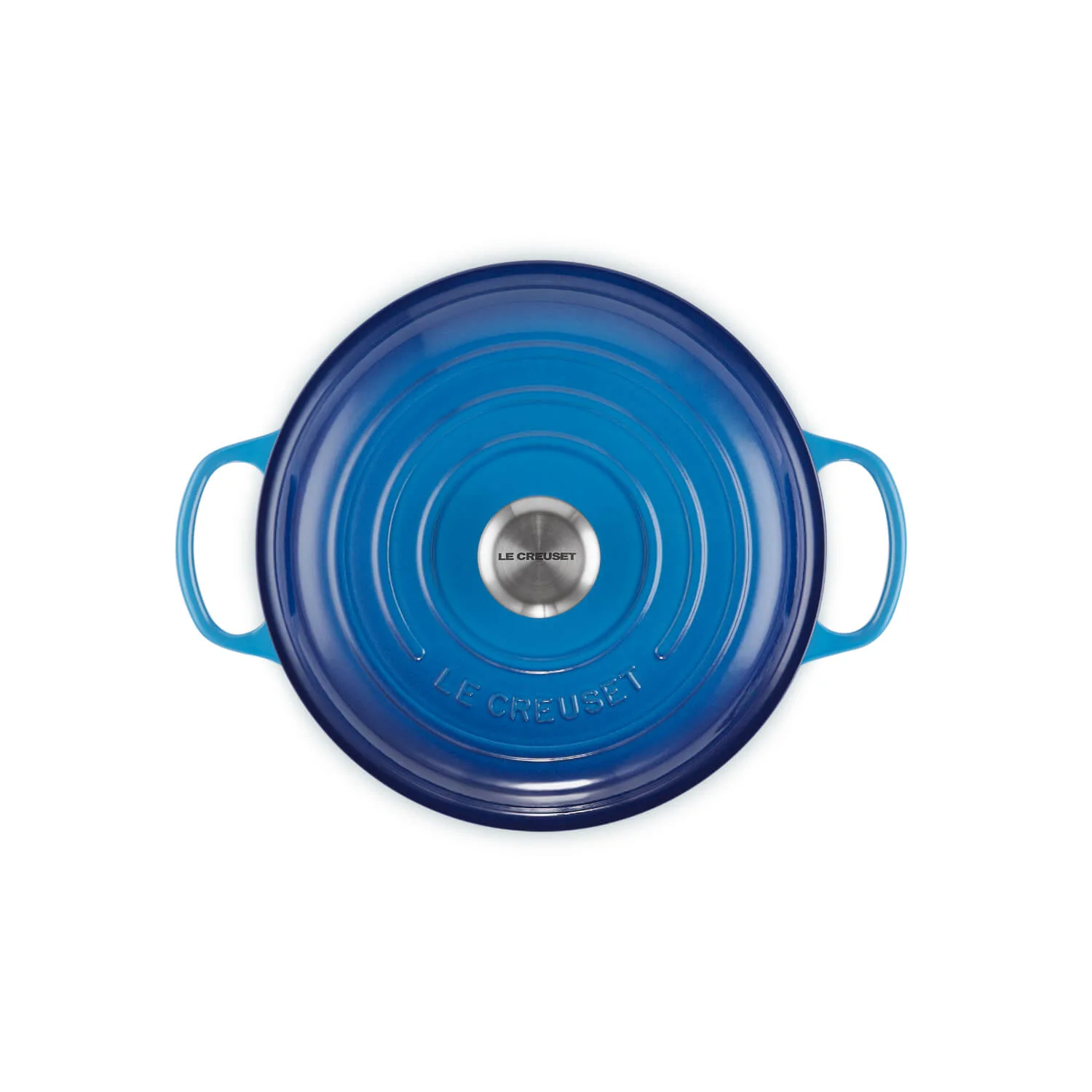 Le Creuset Signature Cast Iron 26cm Shallow Casserole - Azure - Image 5