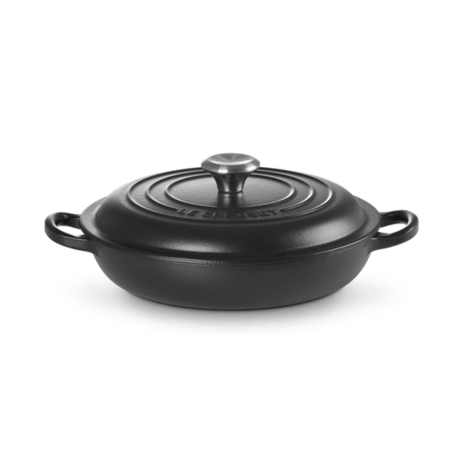 Le Creuset Signature Cast Iron 26cm Shallow Casserole - Satin Black