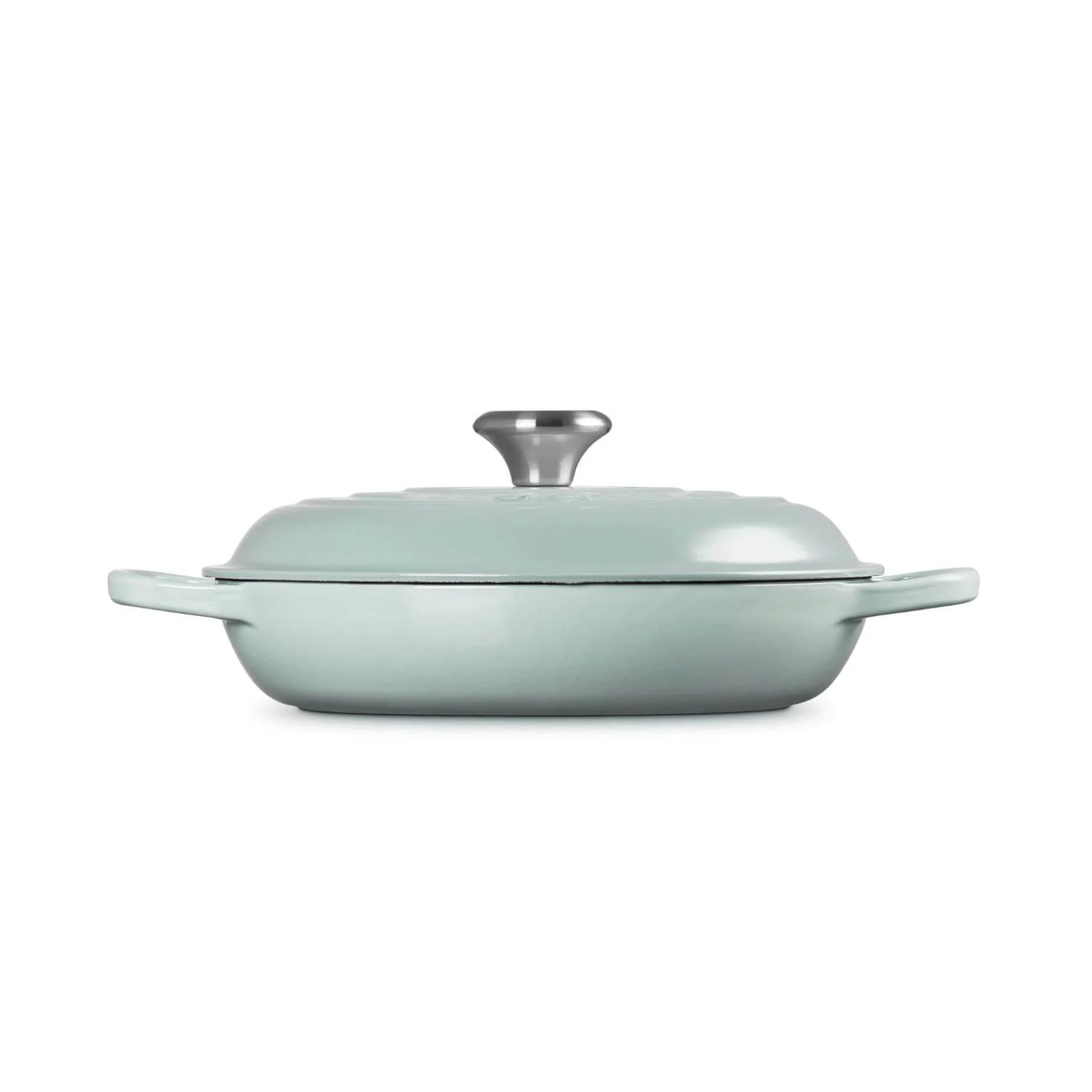 Le Creuset Signature Cast Iron 26cm Shallow Casserole - Sea Salt - Image 2
