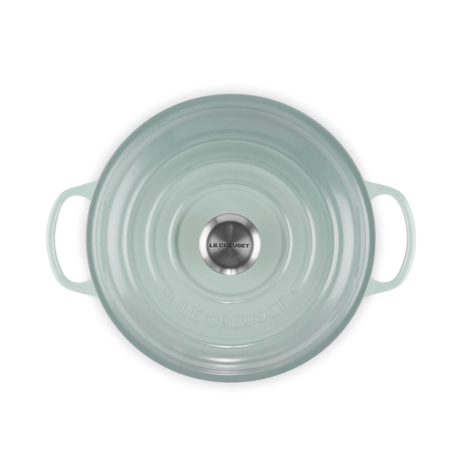 Le Creuset Signature Cast Iron 26cm Shallow Casserole - Sea Salt - Image 3