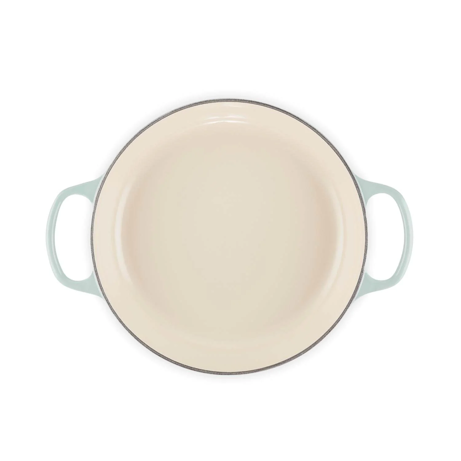 Le Creuset Signature Cast Iron 26cm Shallow Casserole - Sea Salt - Image 4