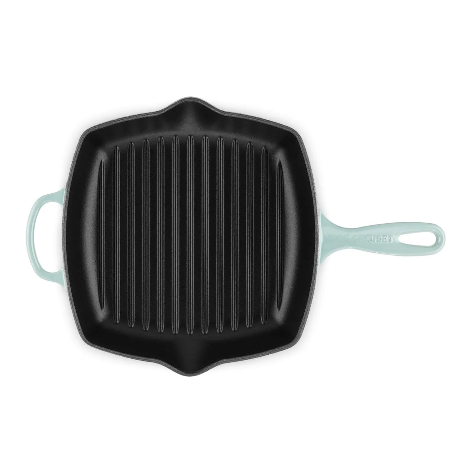 Le Creuset Signature Cast Iron 26cm Square Grillit - Sea Salt - Image 3