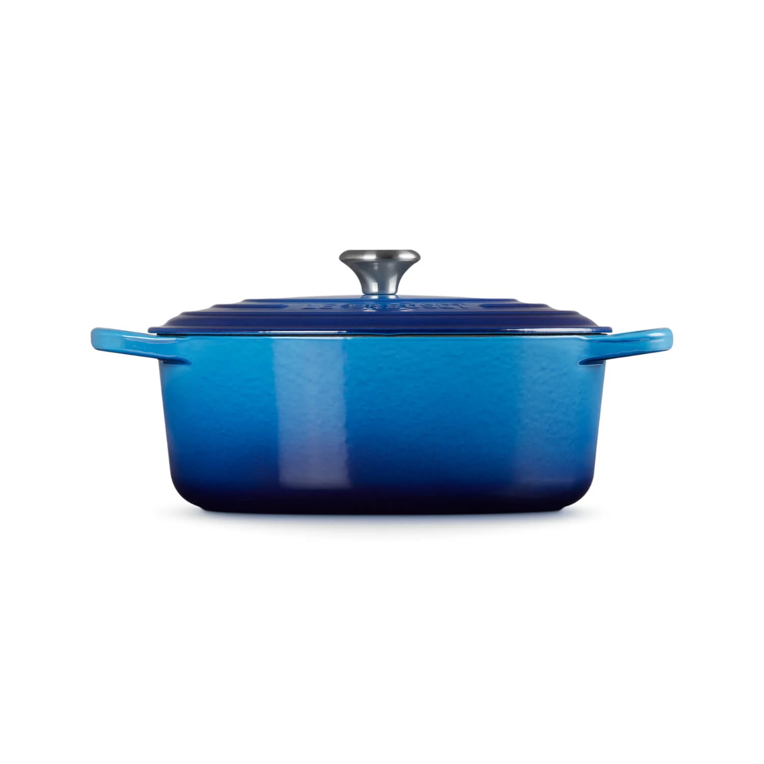 Le Creuset Signature Cast Iron 27cm Oval Casserole - Azure - Image 2