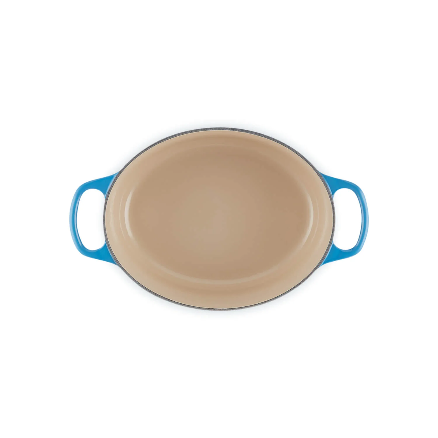 Le Creuset Signature Cast Iron 27cm Oval Casserole - Azure - Image 3