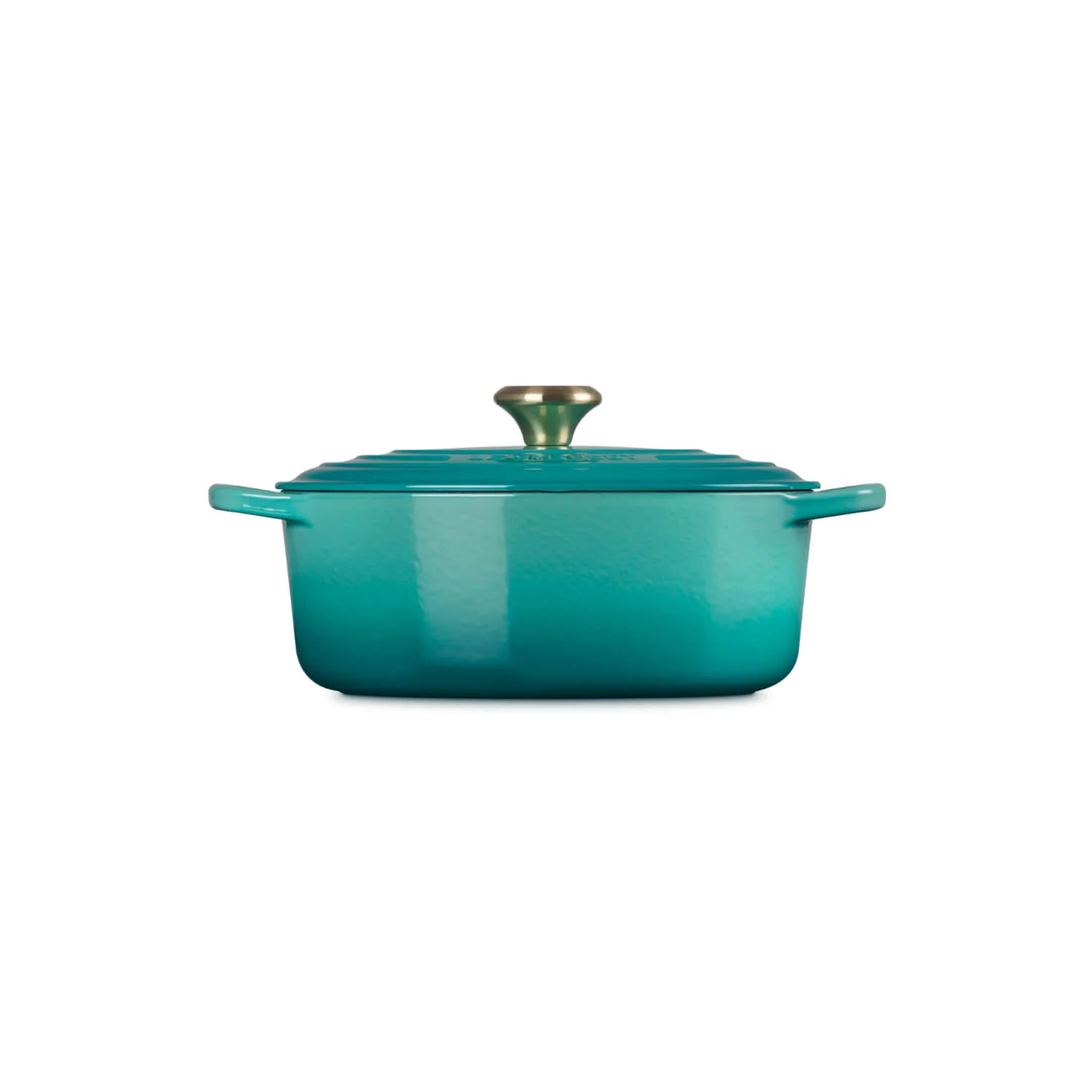 Le Creuset Signature Cast Iron 27cm Oval Casserole - Bleu Riviera - Image 2
