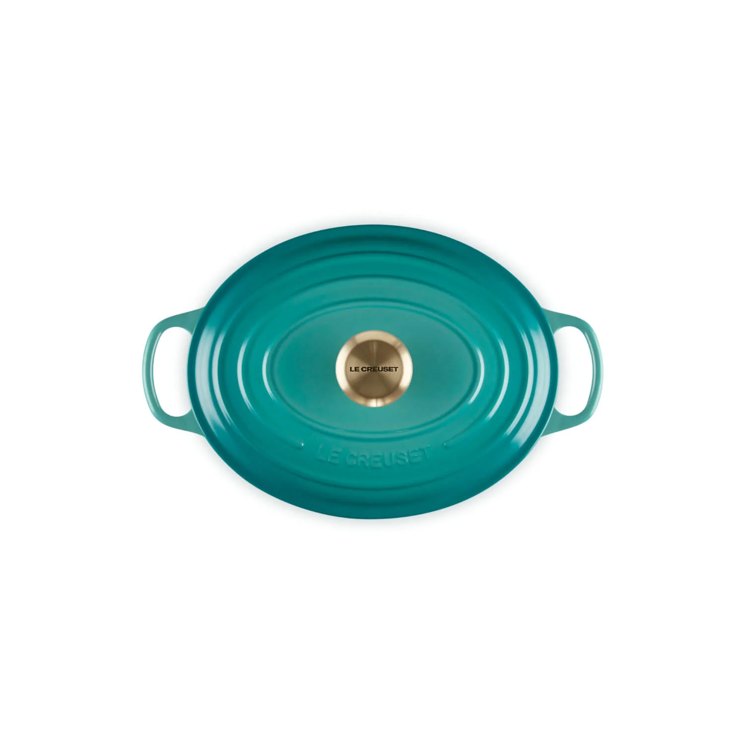 Le Creuset Signature Cast Iron 27cm Oval Casserole - Bleu Riviera - Image 3