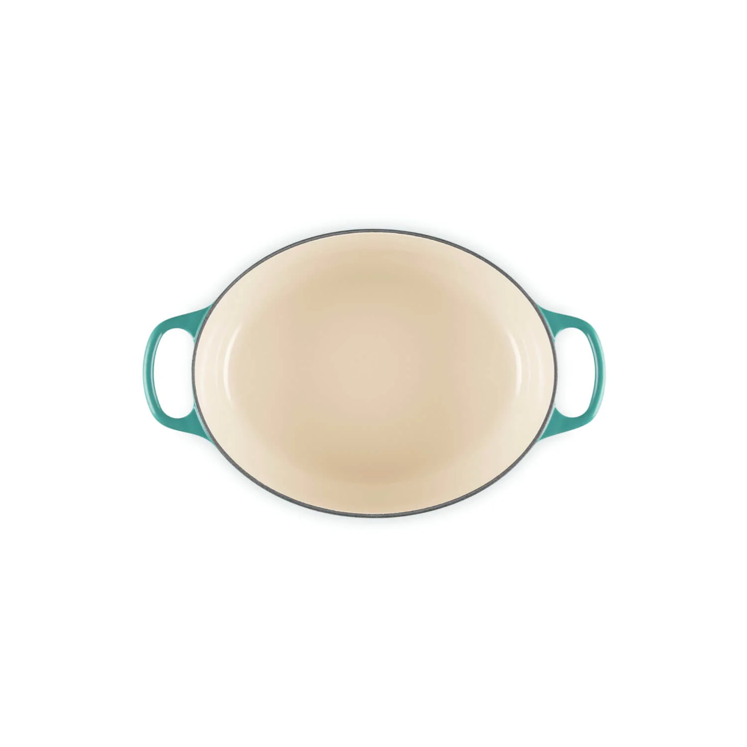 Le Creuset Signature Cast Iron 27cm Oval Casserole - Bleu Riviera - Image 4