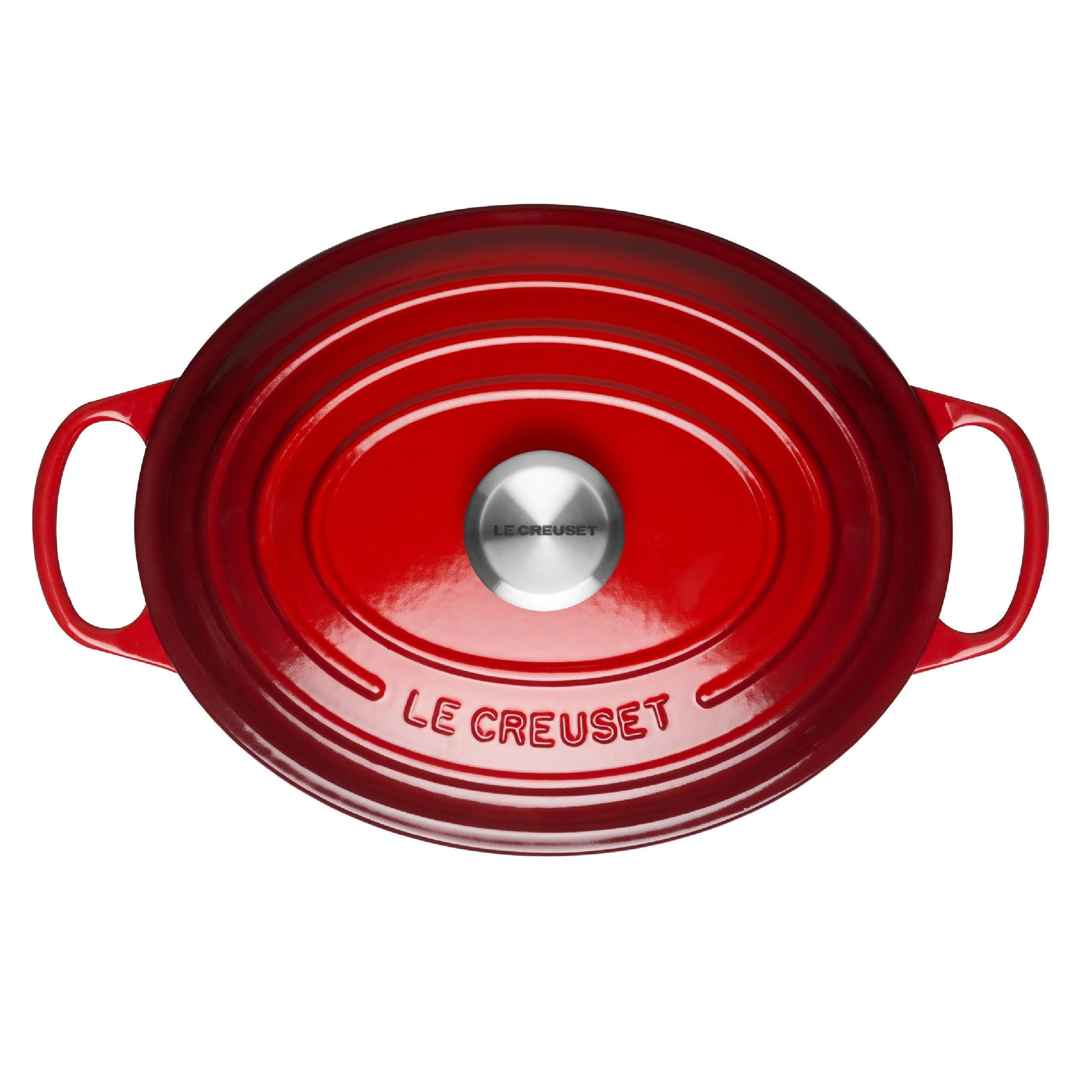 Le Creuset Signature Cast Iron 27cm Oval Casserole - Cerise - Image 3