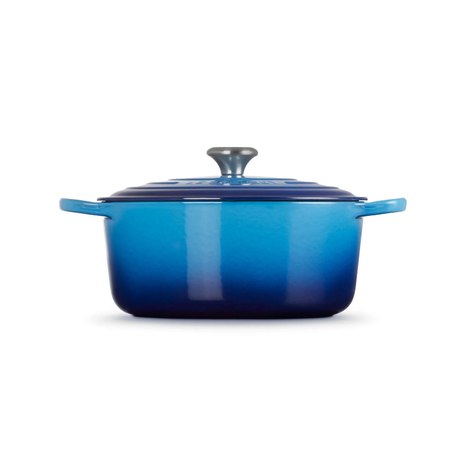 Le Creuset Signature Cast Iron 28cm Round Casserole - Azure - Image 2
