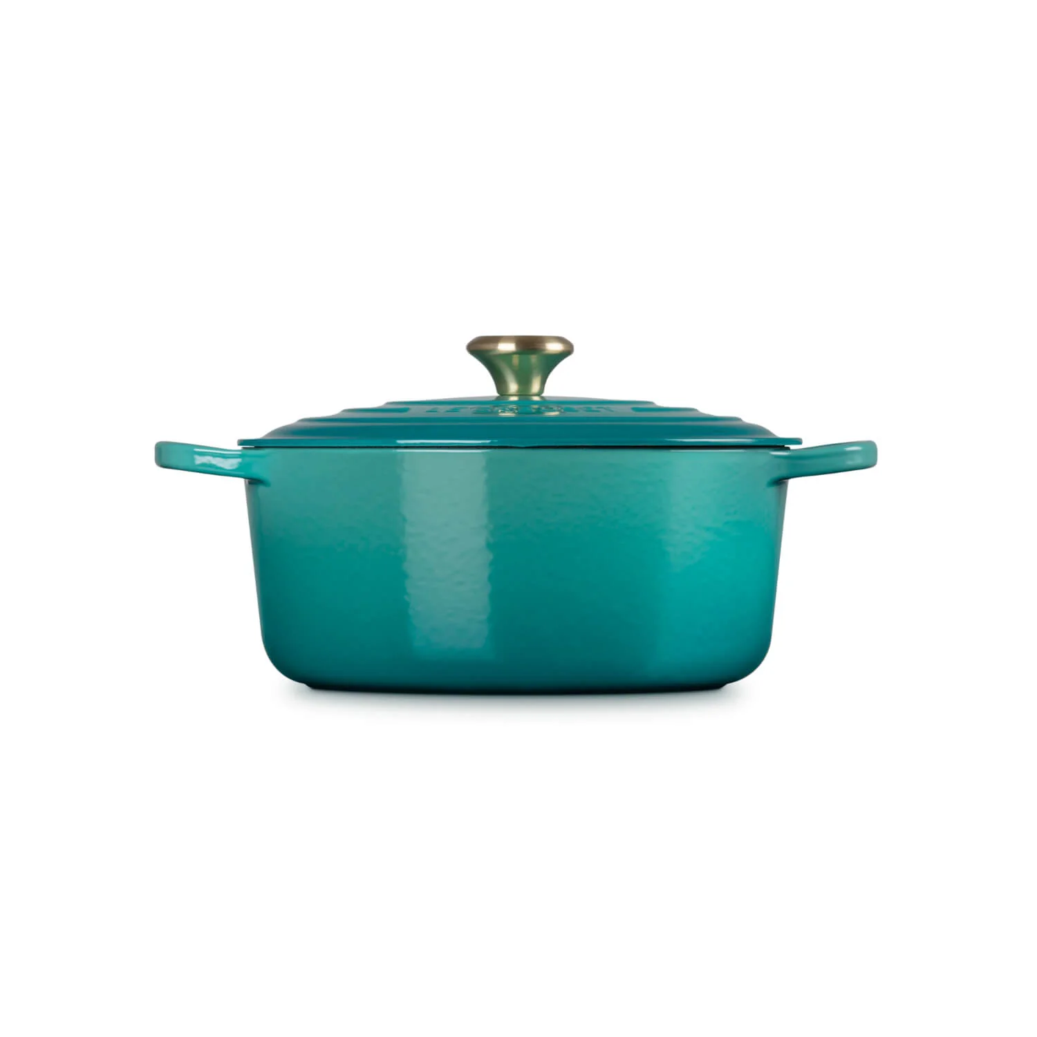 Le Creuset Signature Cast Iron 28cm Round Casserole - Bleu Riviera - Image 2