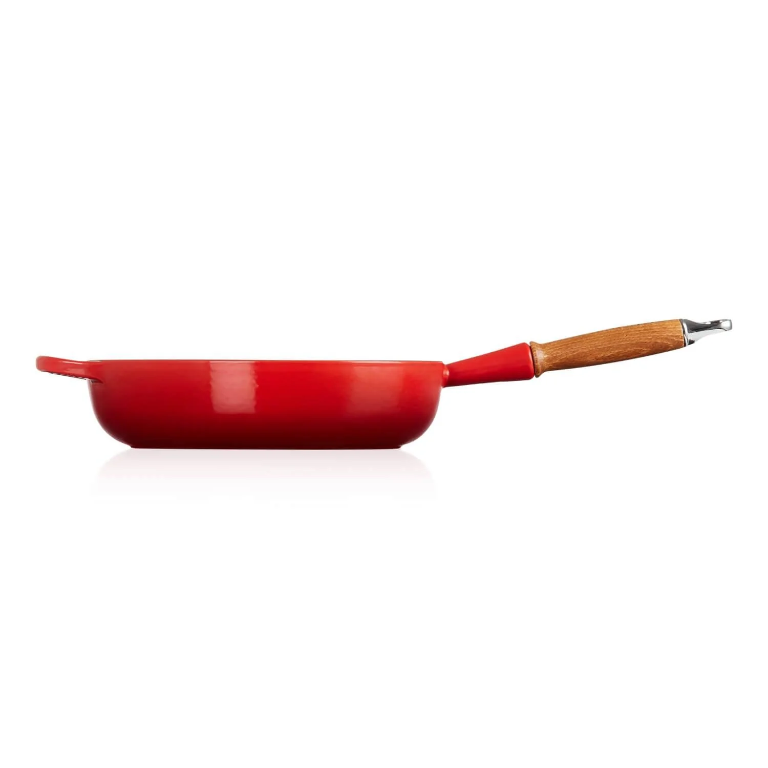 Le Creuset Signature Cast Iron 28cm Saute Pan - Cerise - Image 4
