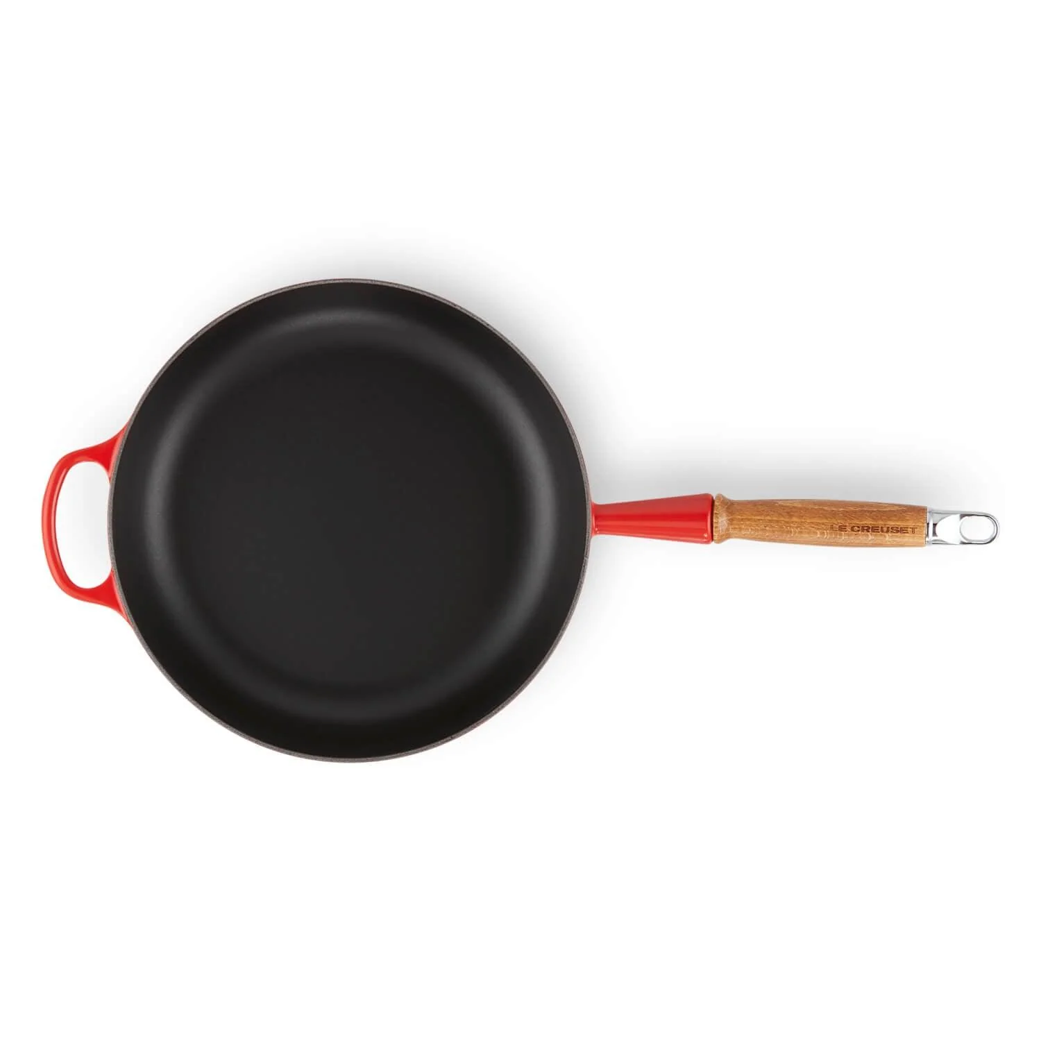 Le Creuset Signature Cast Iron 28cm Saute Pan - Cerise - Image 5