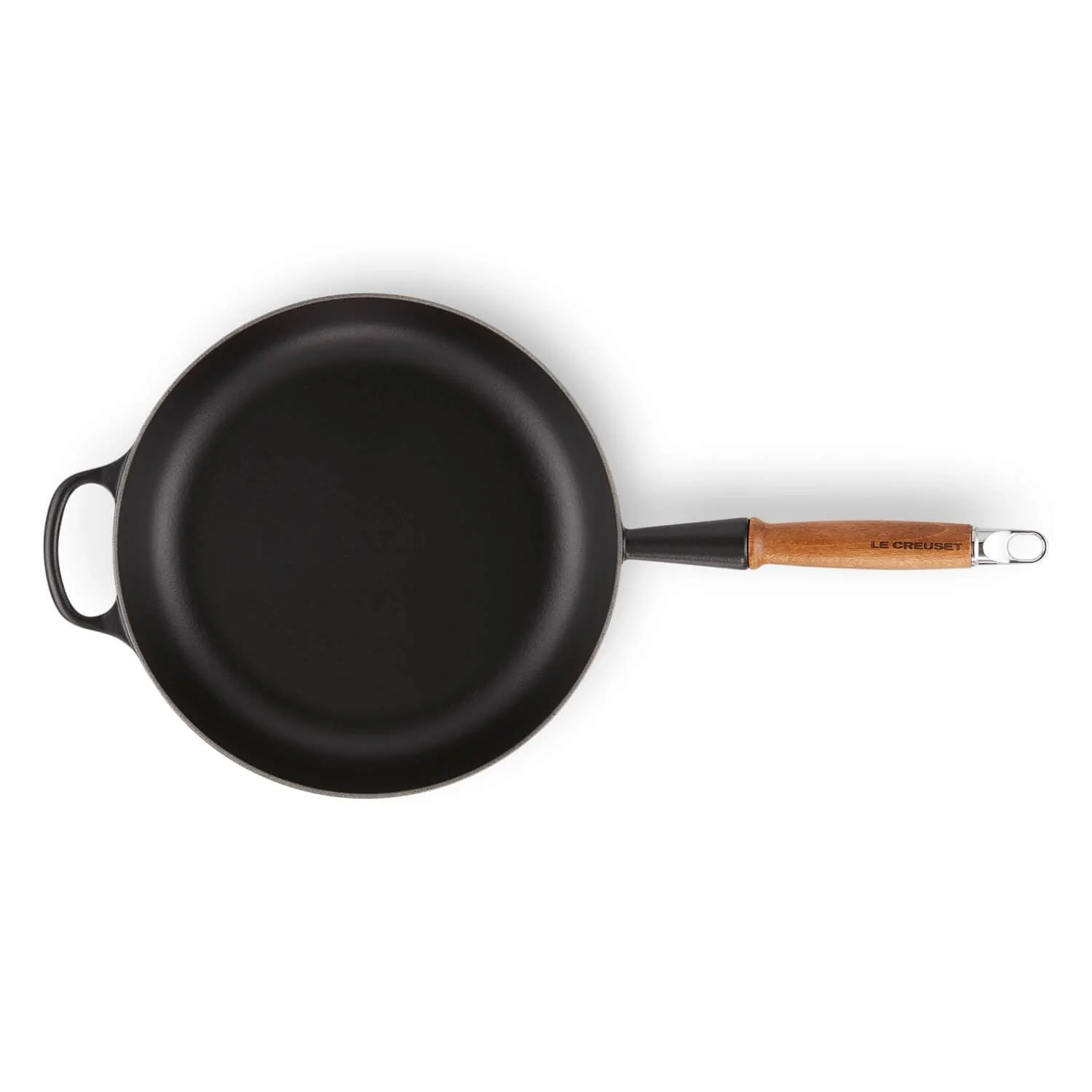 Le Creuset Signature Cast Iron 28cm Saute Pan - Satin Black - Image 5