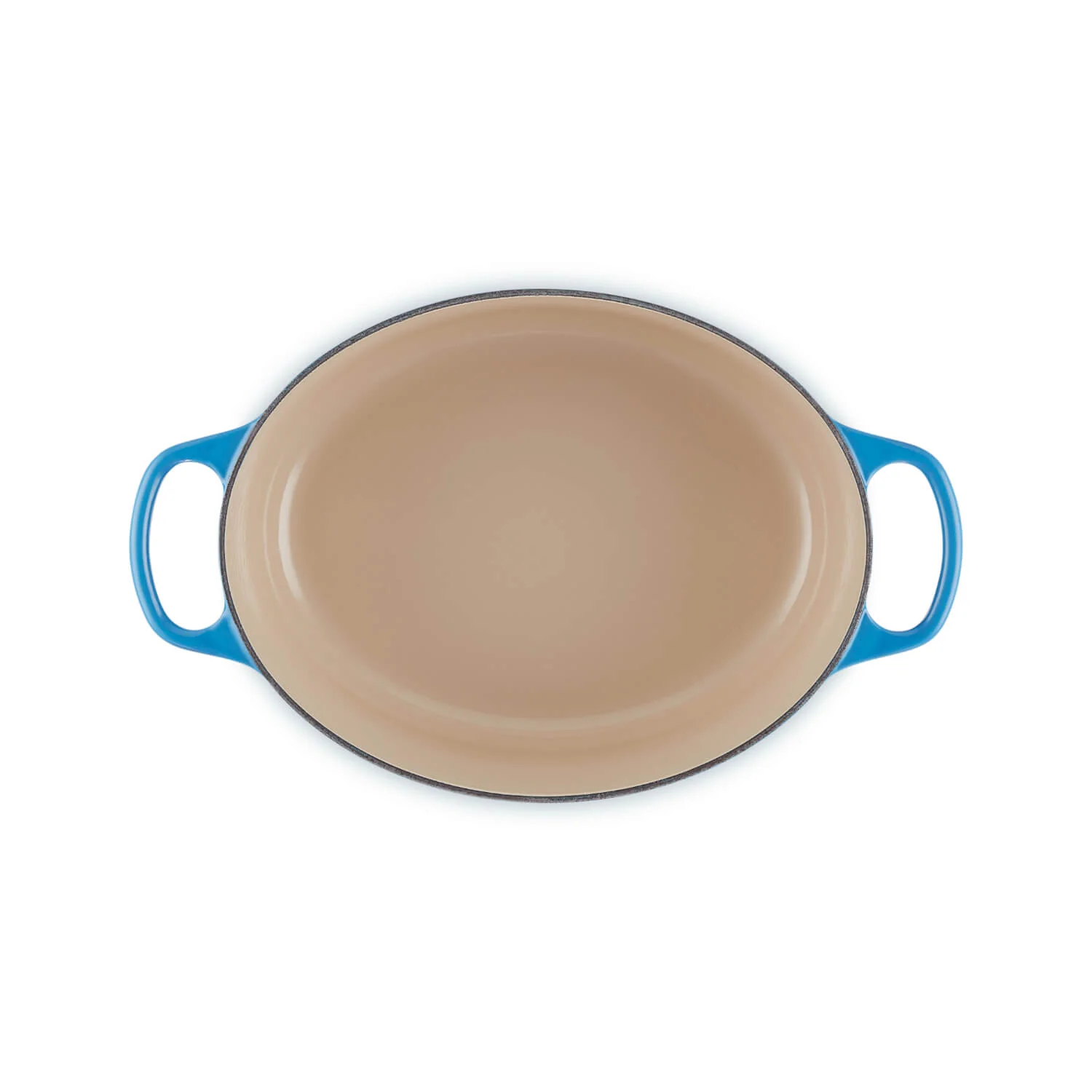 Le Creuset Signature Cast Iron 29cm Oval Casserole - Azure - Image 3