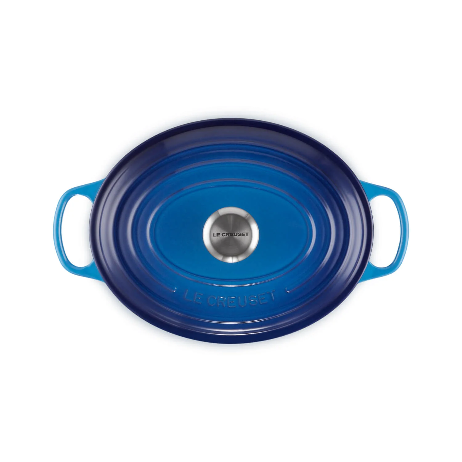 Le Creuset Signature Cast Iron 29cm Oval Casserole - Azure - Image 4