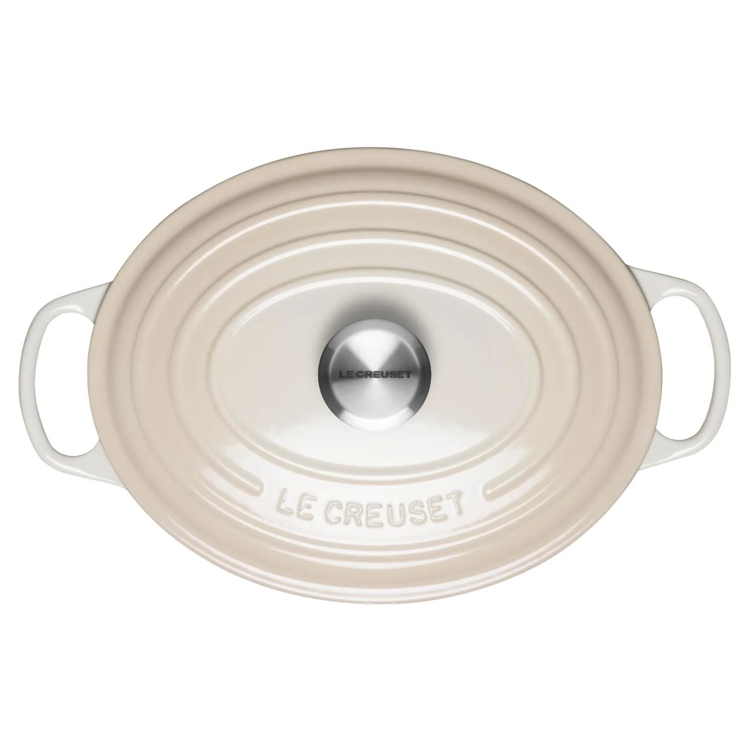 Le Creuset Signature Cast Iron 29cm Oval Casserole - Meringue - Image 3