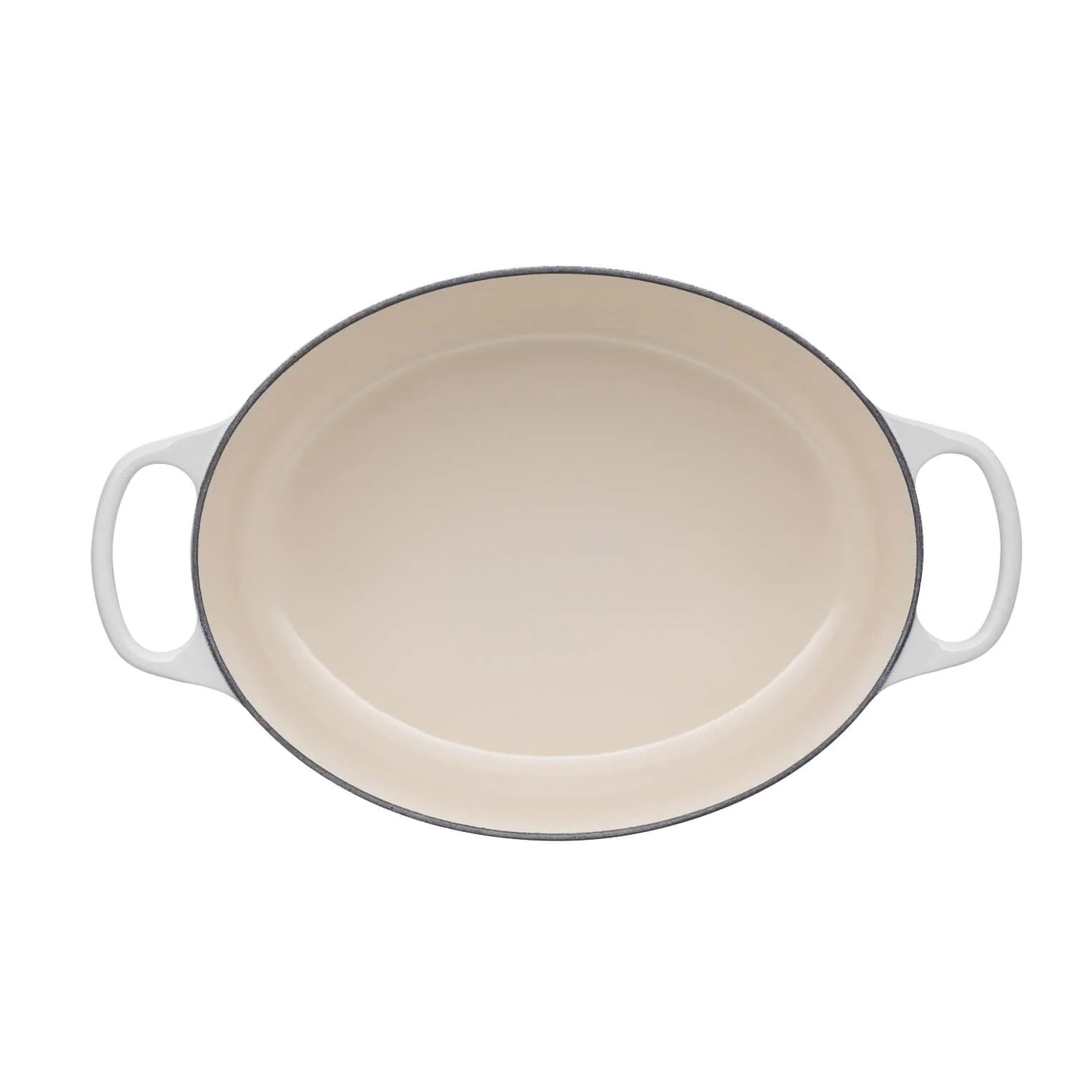 Le Creuset Signature Cast Iron 29cm Oval Casserole - Meringue - Image 4