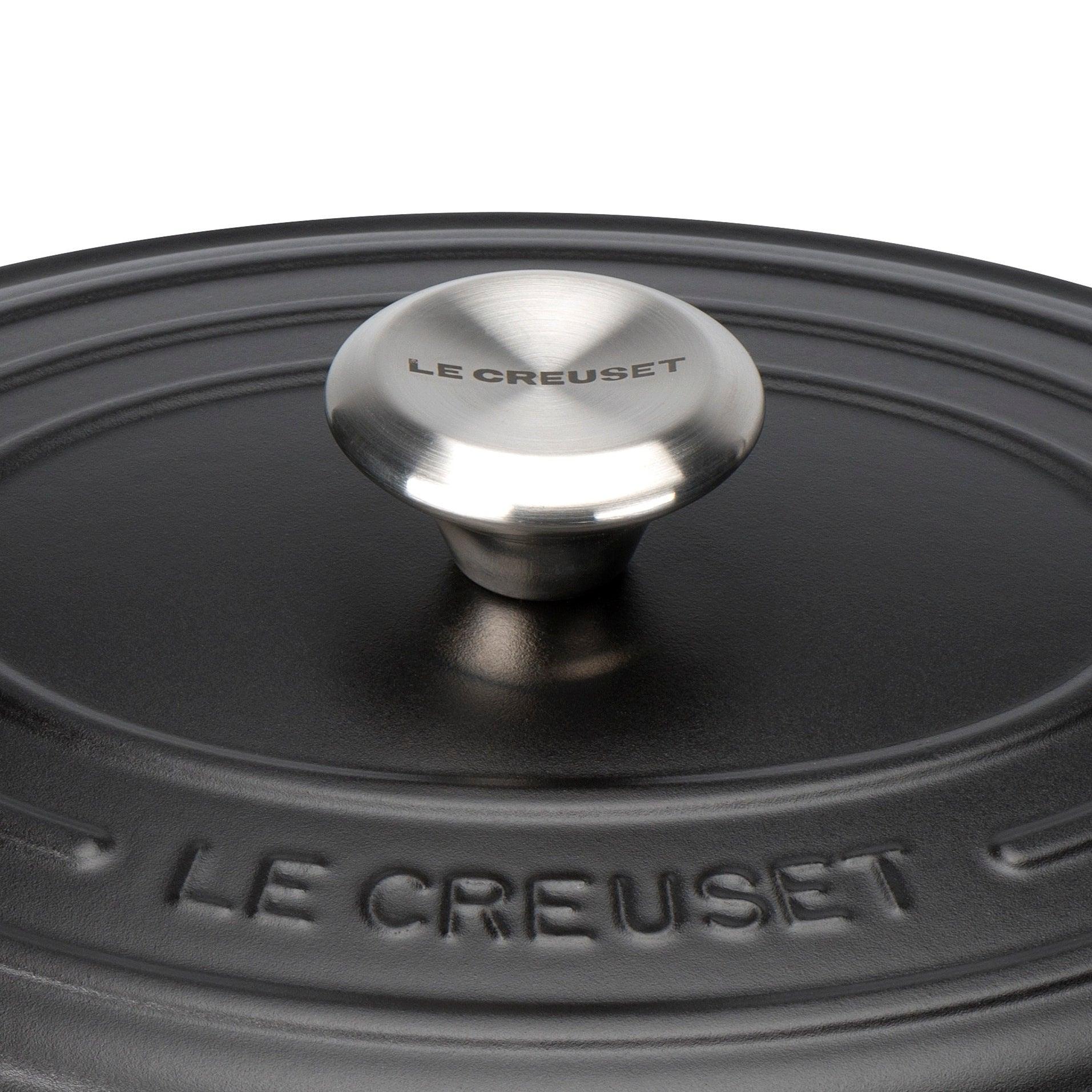 Le Creuset Signature Cast Iron 29cm Oval Casserole - Satin Black - Image 5