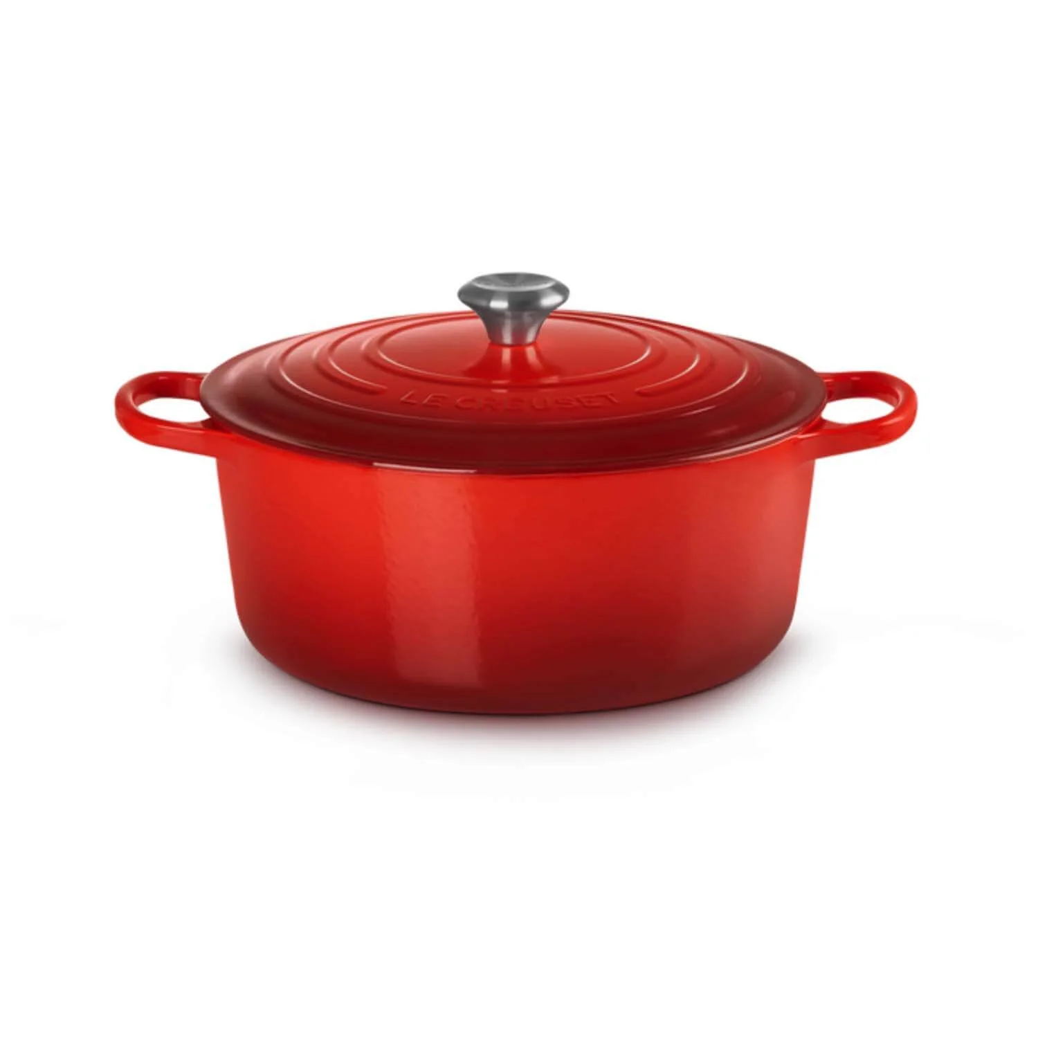 Le Creuset Signature Cast Iron 30cm Round Casserole - Cerise
