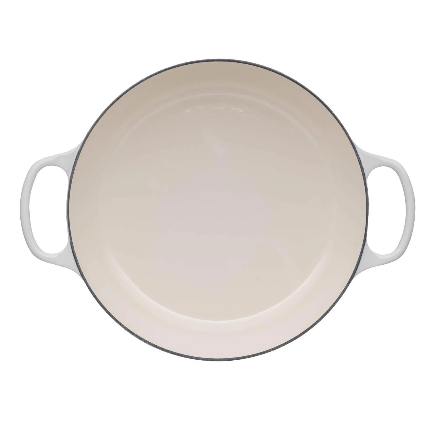 Le Creuset Signature Cast Iron 30cm Shallow Casserole - Meringue - Image 4