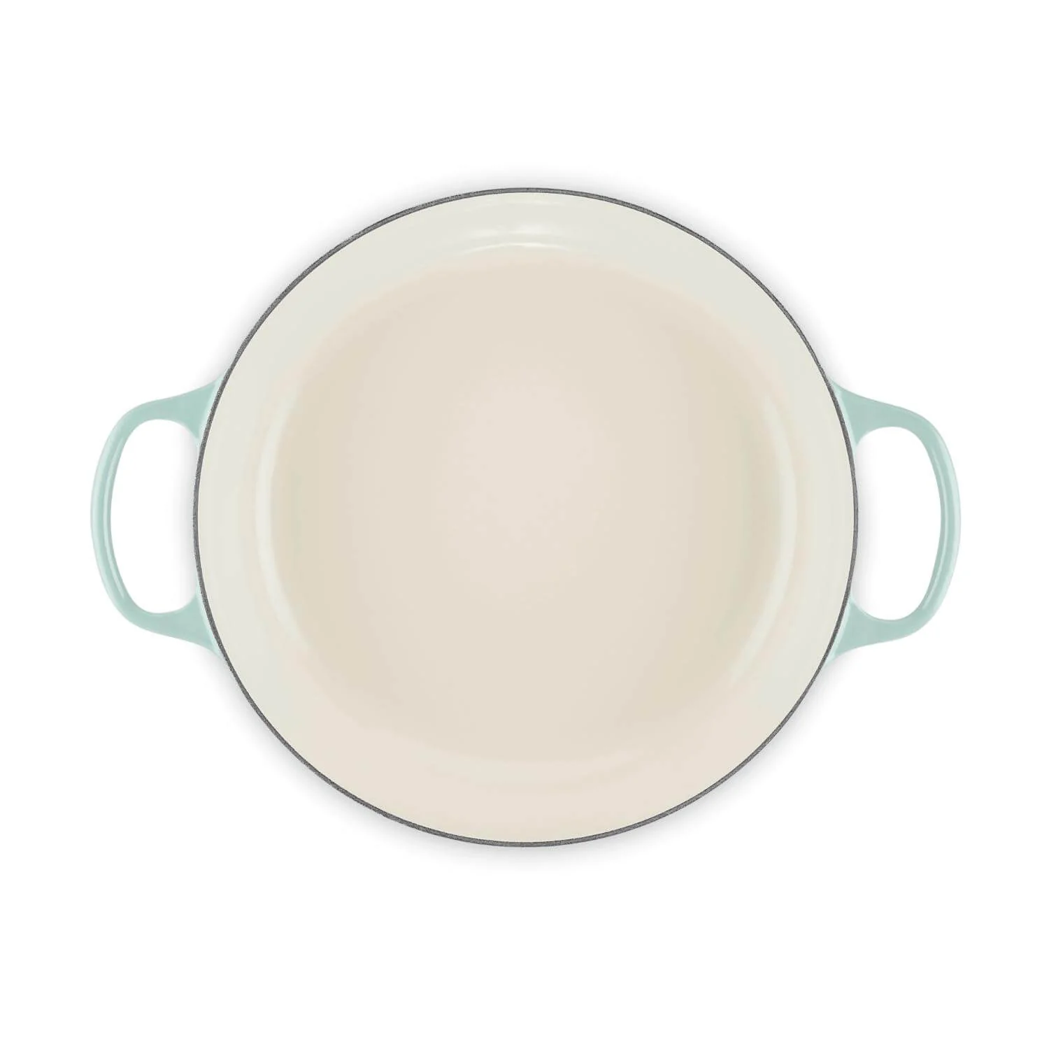 Le Creuset Signature Cast Iron 30cm Shallow Casserole - Sea Salt - Image 4