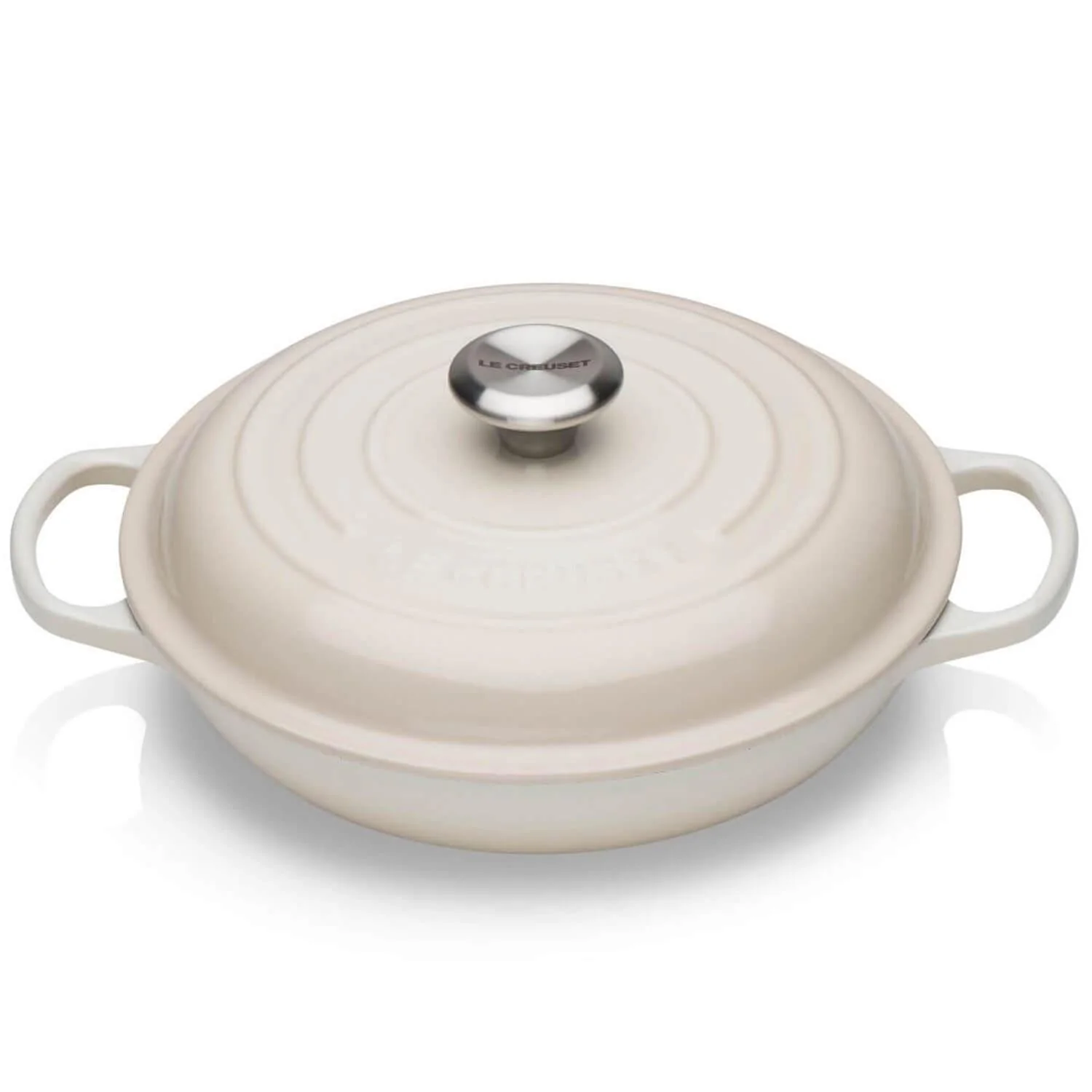 Le Creuset Signature Cast Iron 26cm Shallow Casserole - Meringue - Image 2