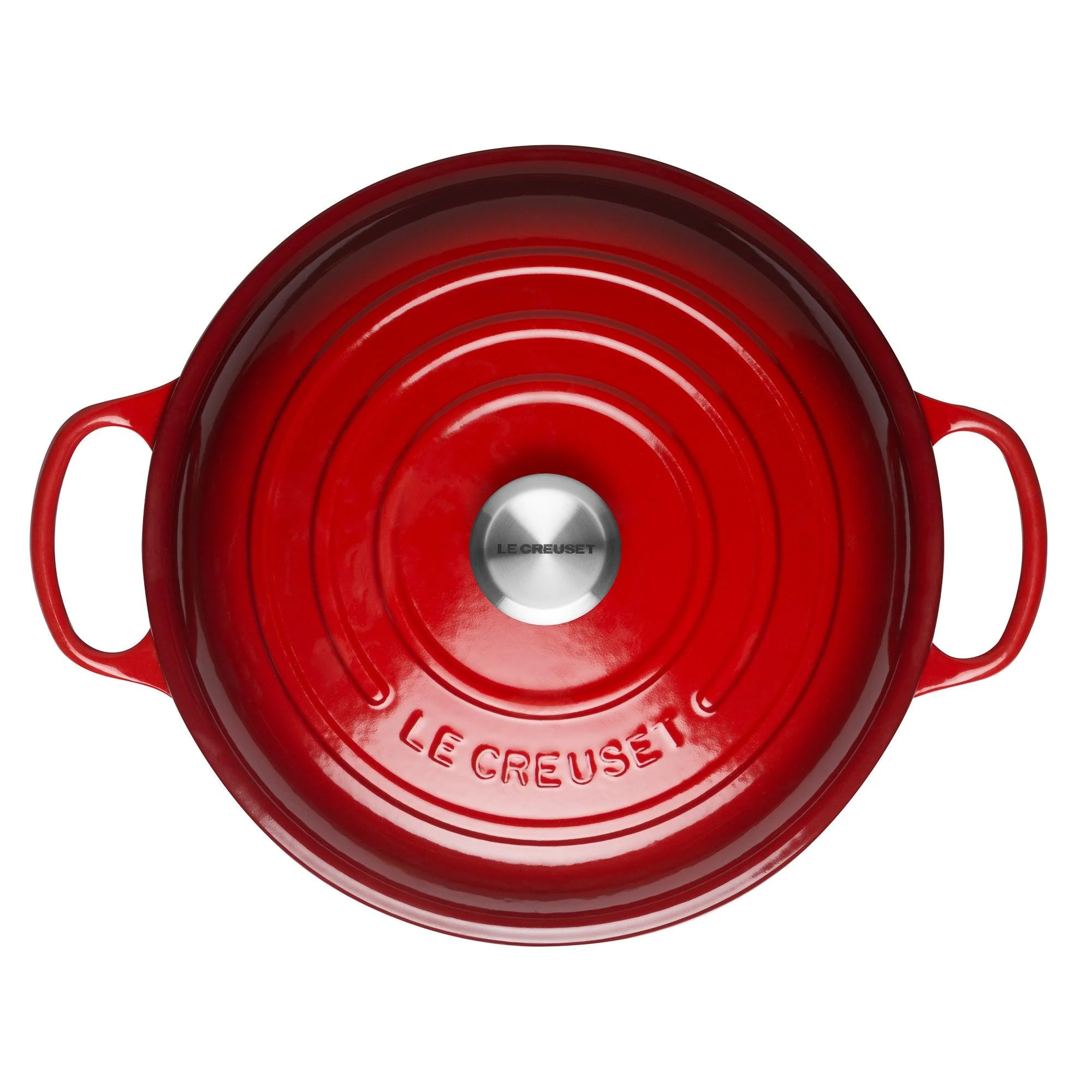 Le Creuset Signature Cast Iron 26cm Shallow Casserole - Cerise - Image 3