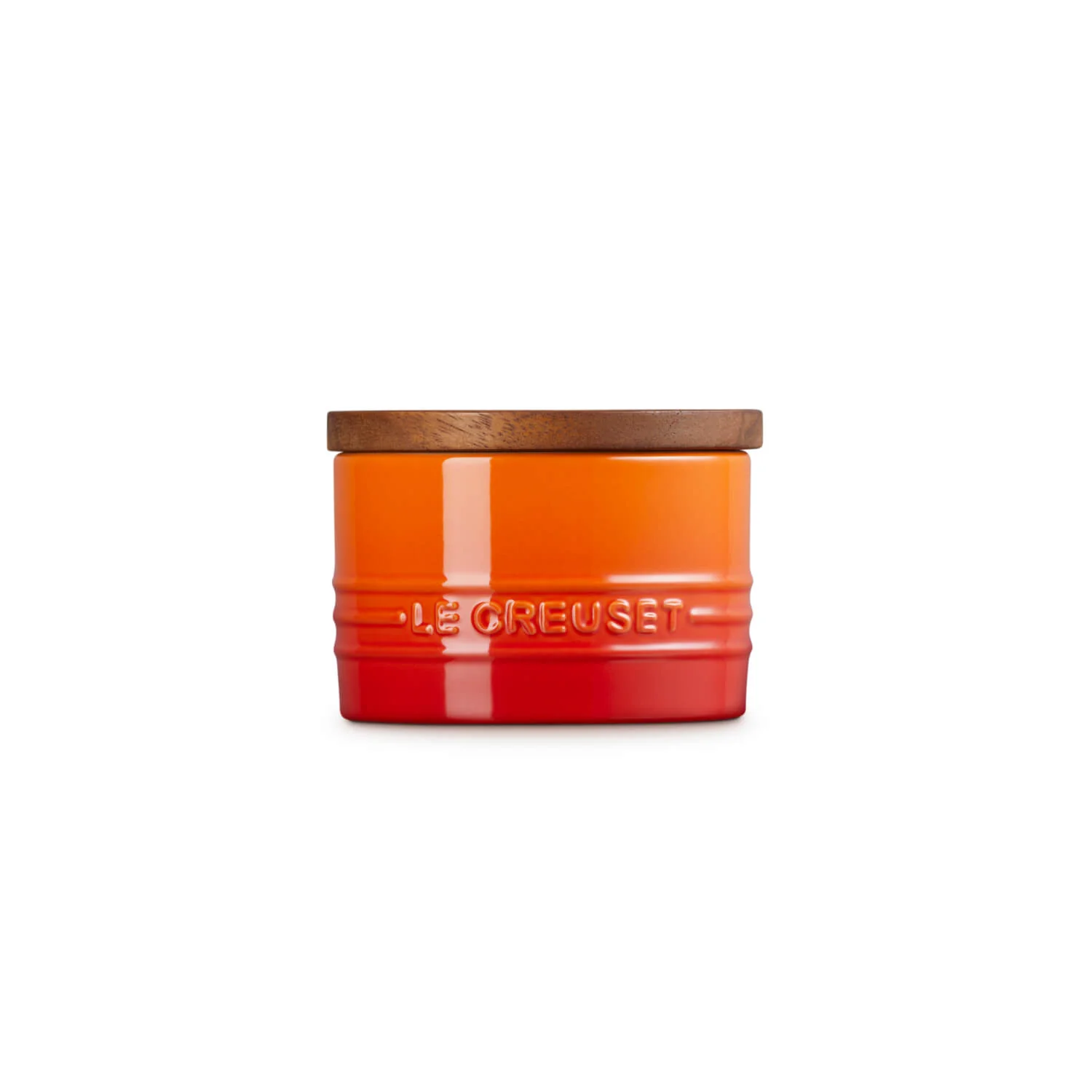Le Creuset Stoneware Signature 200ml Storage Jar with Wooden Lid - Volcanic - Image 2