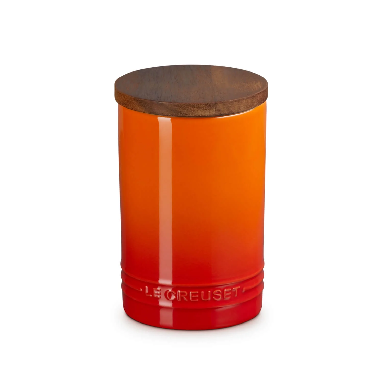 Le Creuset Stoneware Signature 770ml Storage Jar with Wooden Lid - Volcanic