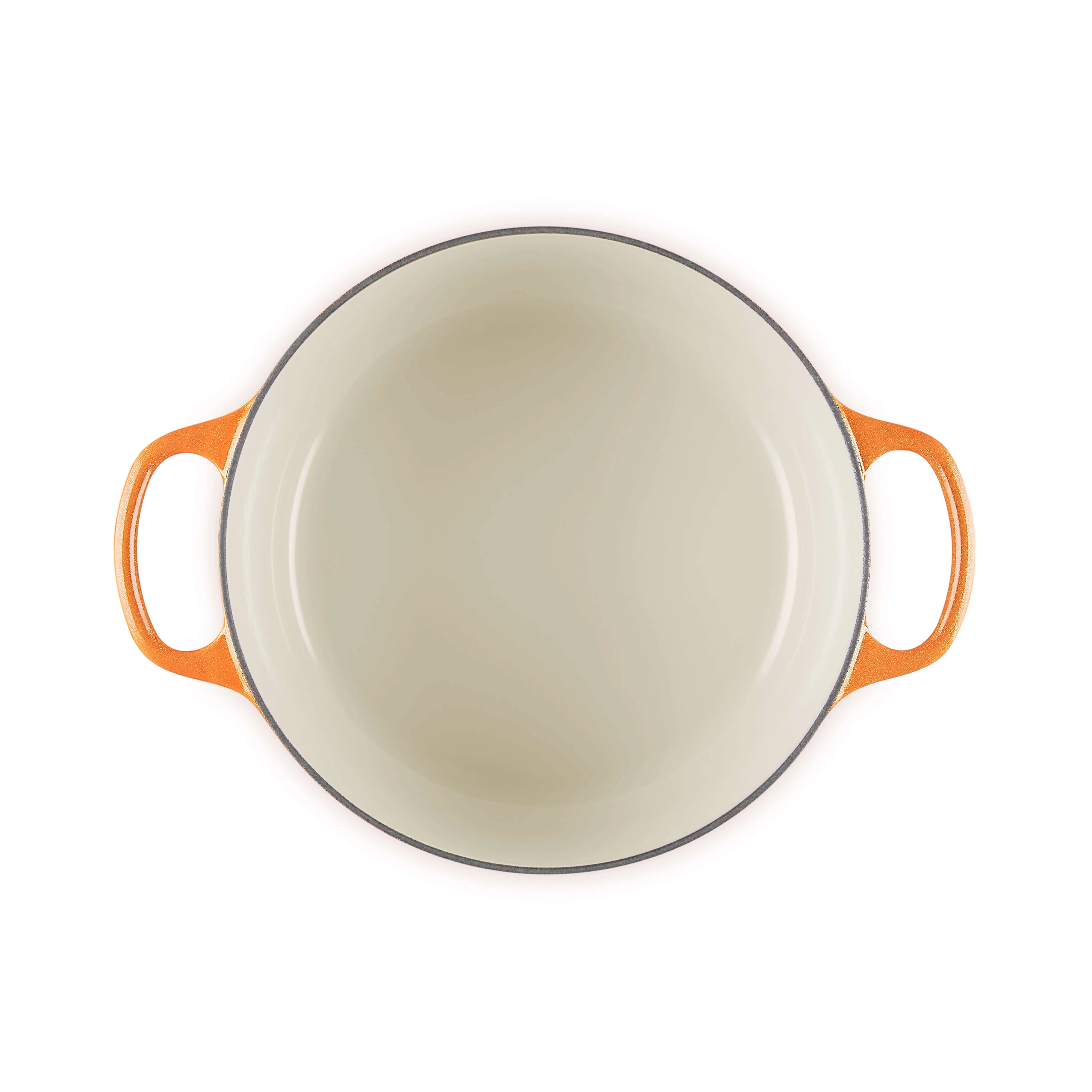 Le Creuset Limited Edition Signature 24cm Cast Iron Round Casserole - Flamme Doree - Image 4
