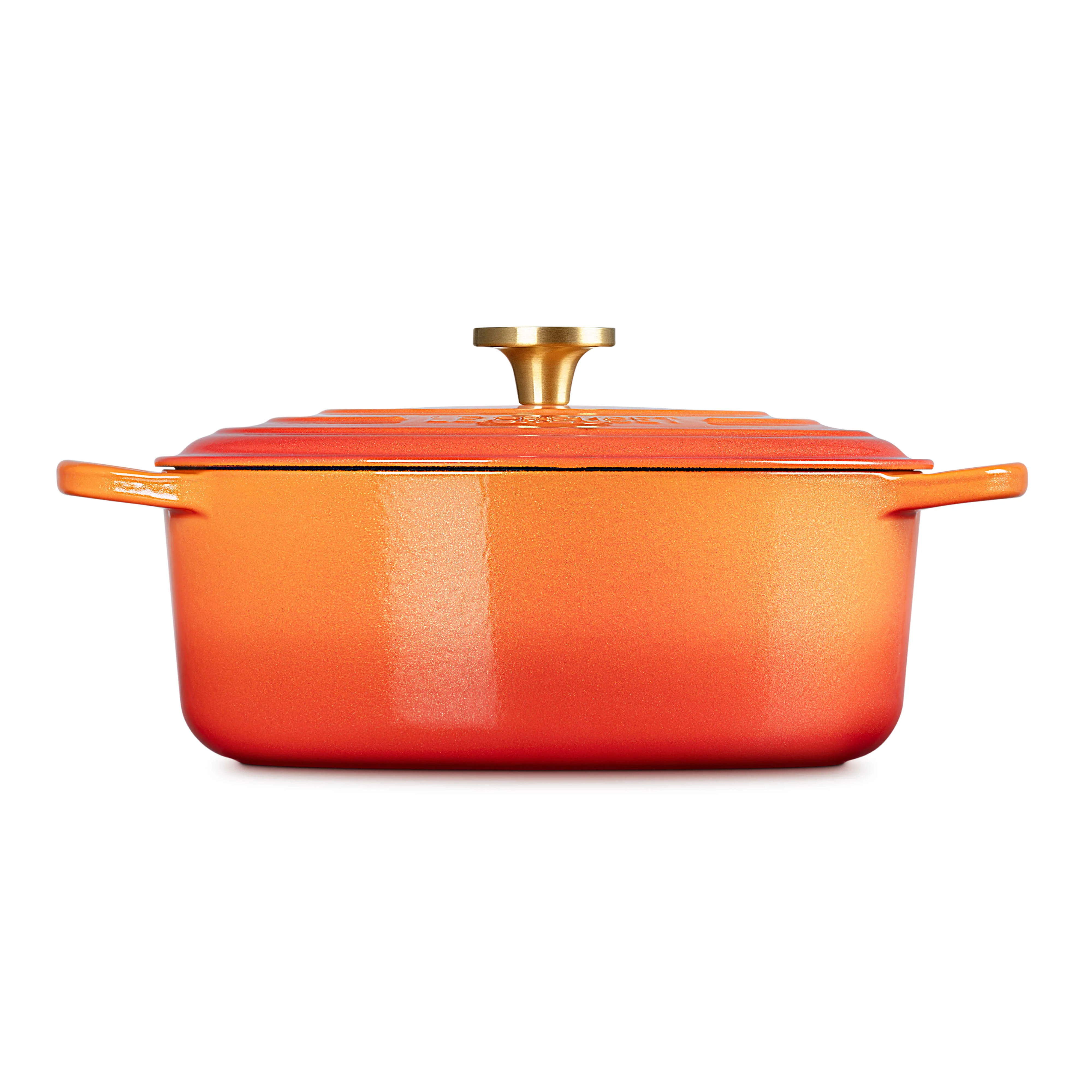Le Creuset Limited Edition Signature 29cm Cast Iron Oval Casserole - Flamme Doree - Image 2