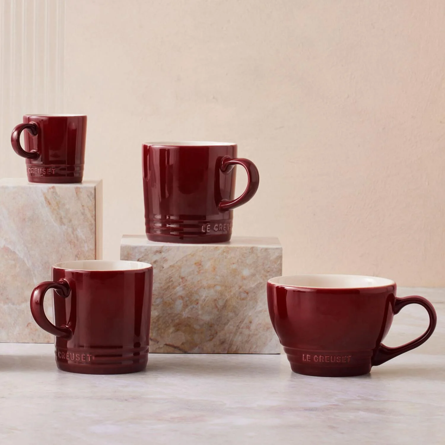 Le Creuset Stoneware 350ml Mug - Garnet - Image 6