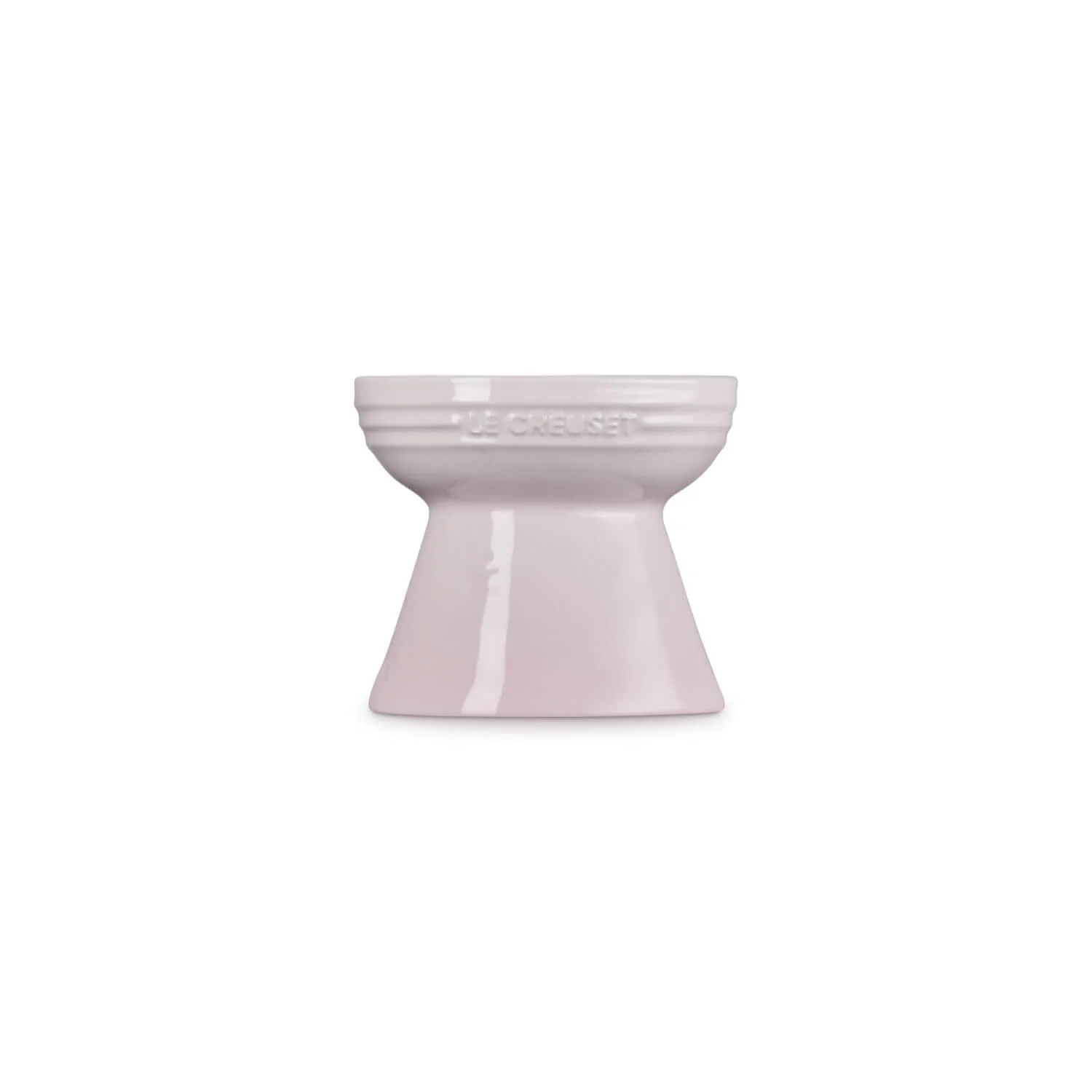 Le Creuset Stoneware 380ml Footed Raised Pet Bowl - Shell Pink - Image 2
