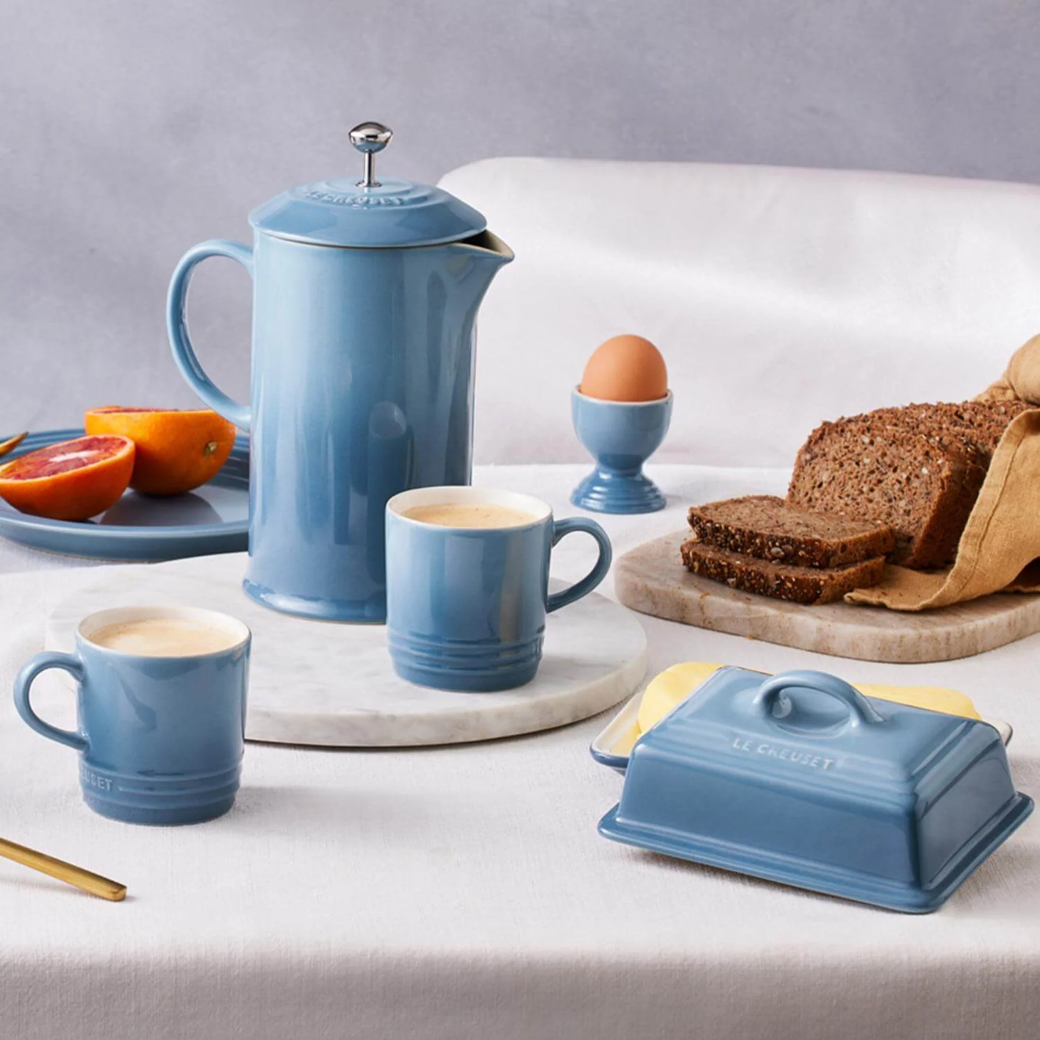 Le Creuset Stoneware Cafetiere - Chambray - Image 6