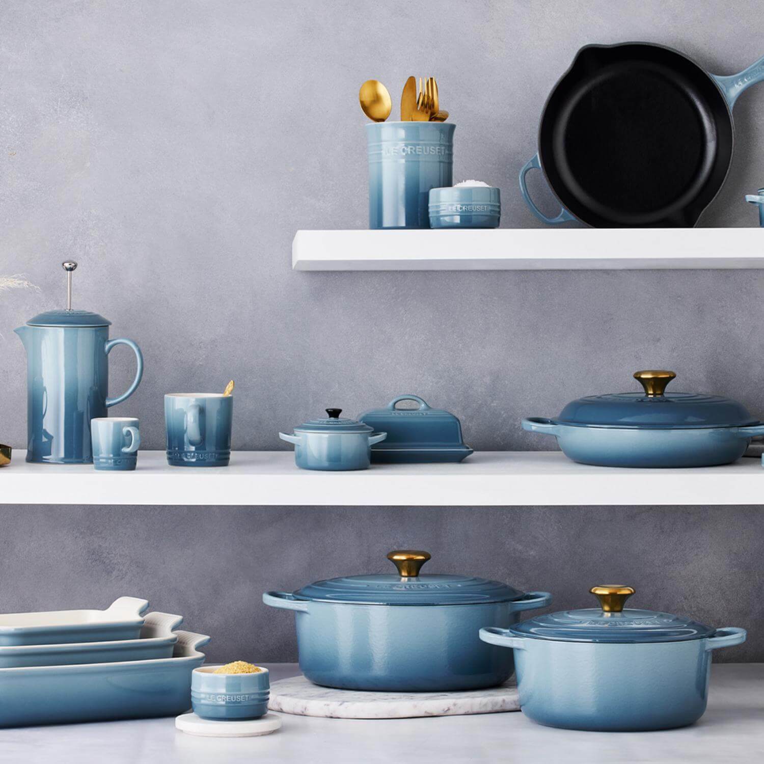 Le Creuset Stoneware Cafetiere - Chambray - Image 7