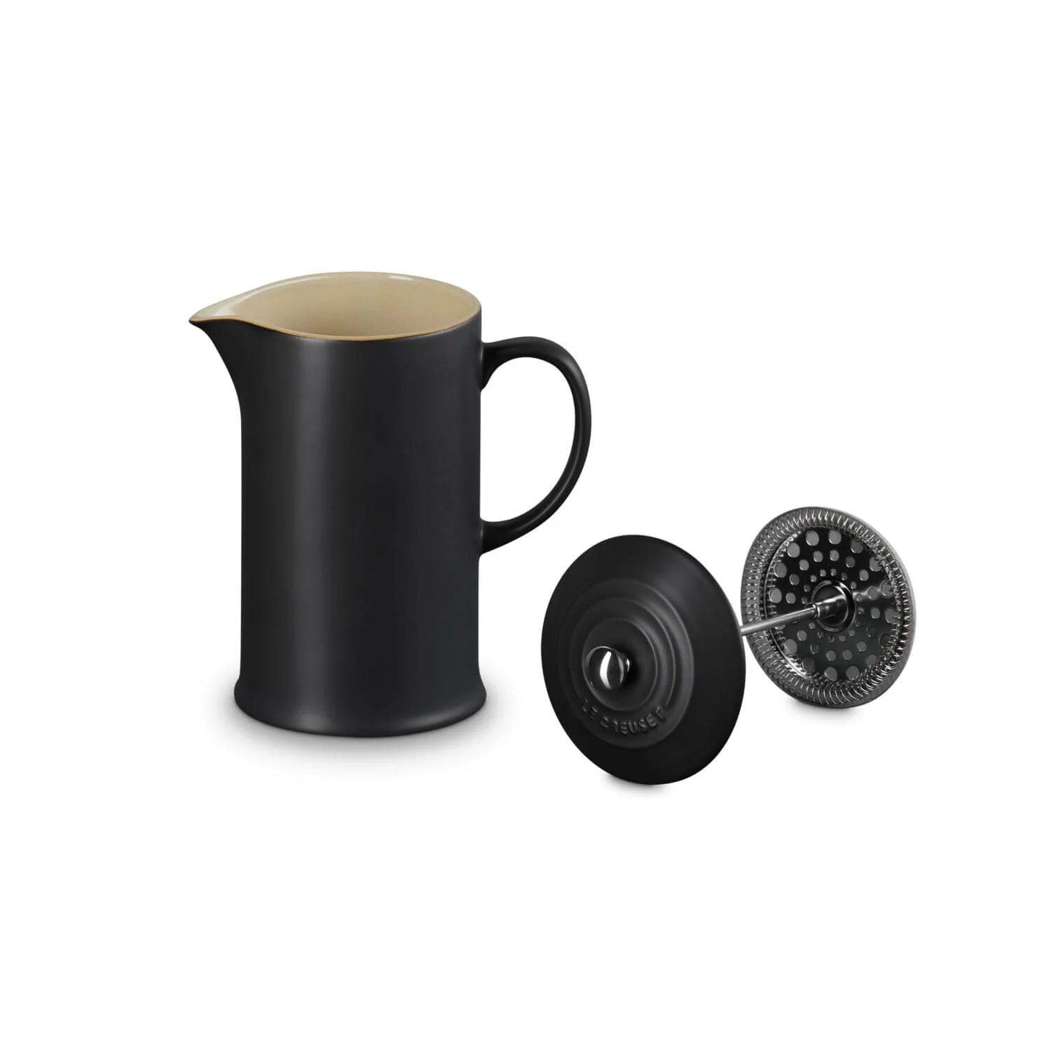 Le Creuset Stoneware Cafetiere - Satin Black - Image 4