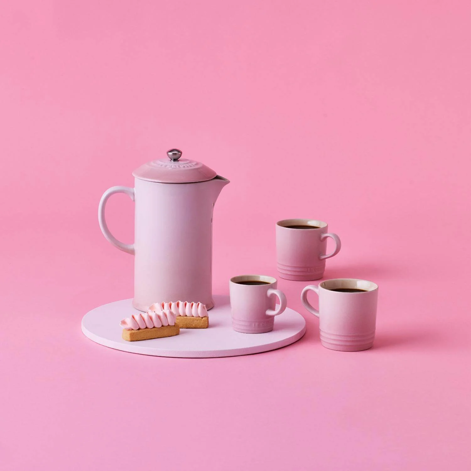 Le Creuset Stoneware Cafetiere - Shell Pink - Image 4
