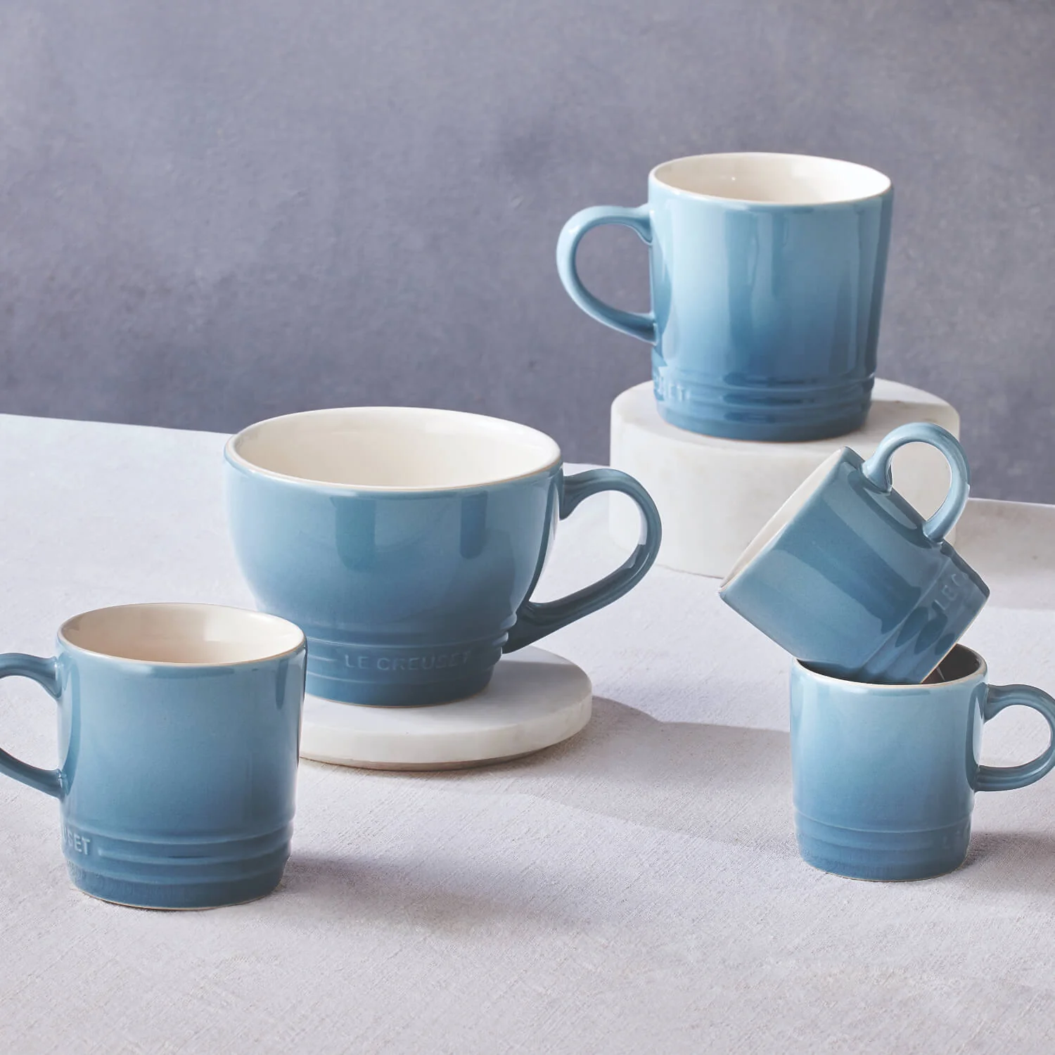 Le Creuset Stoneware Cappuccino Mug - Chambray - Image 5
