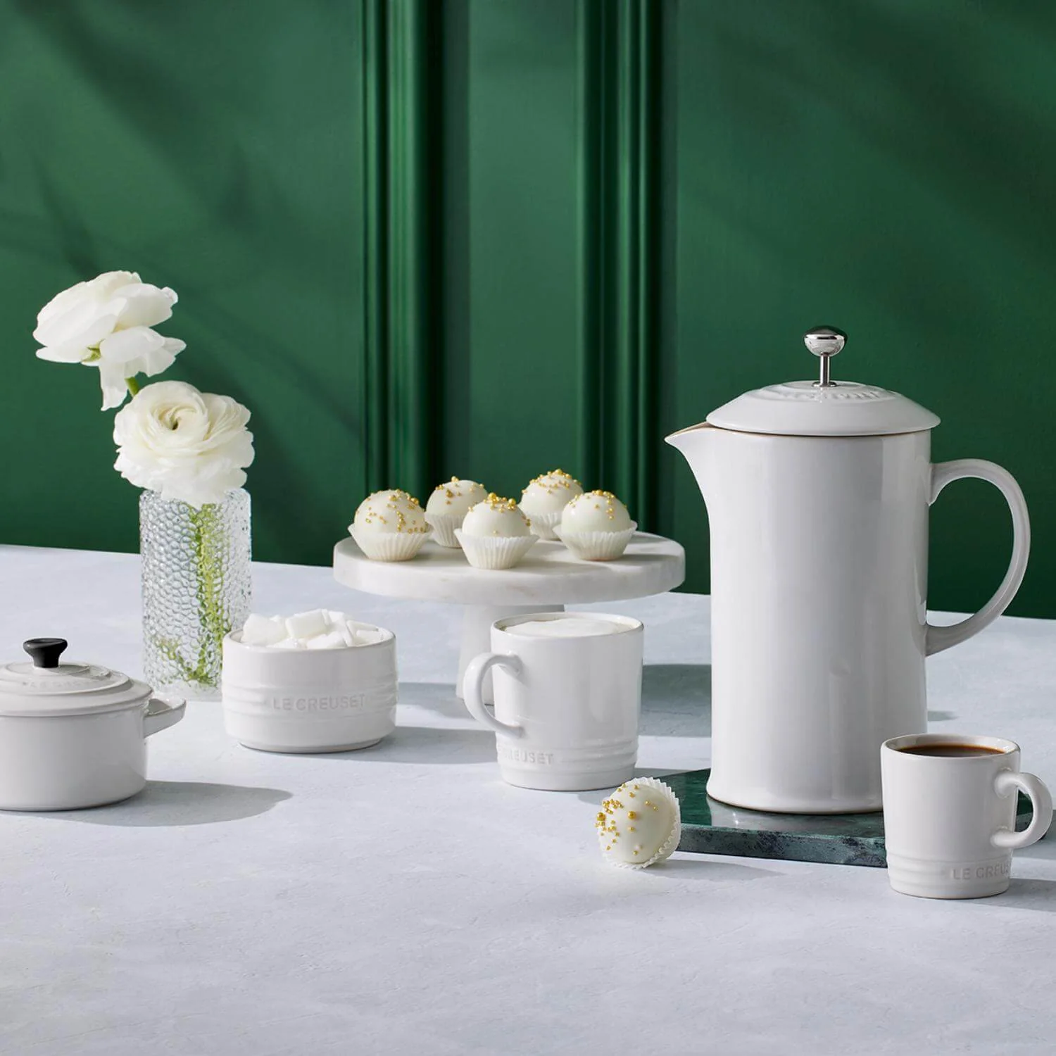 Le Creuset Stoneware Cappuccino Mug - White - Image 2
