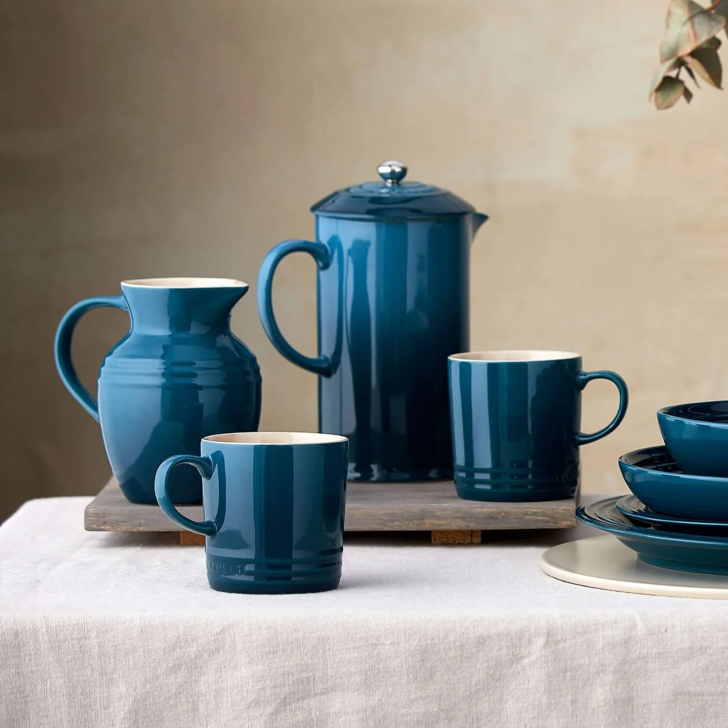 Le Creuset Stoneware Cappuccino Mug - Deep Teal - Image 5