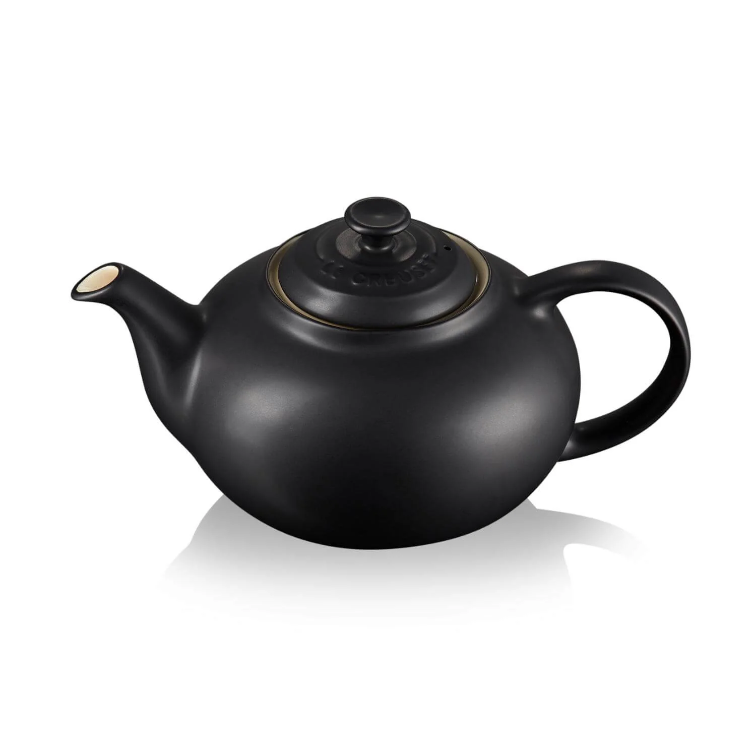 Le Creuset Stoneware Classic Teapot - Satin Black - Image 4