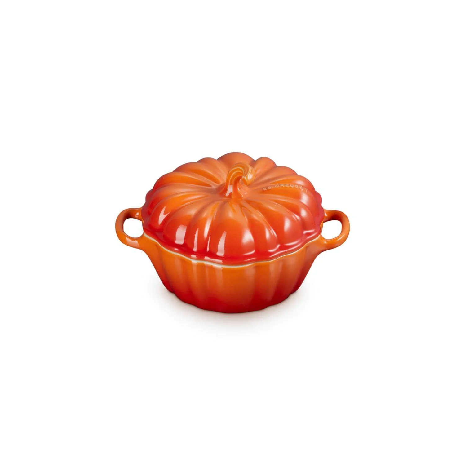 Le Creuset Halloween Stoneware Pumpkin Petite Round Casserole - Volcanic - Image 5