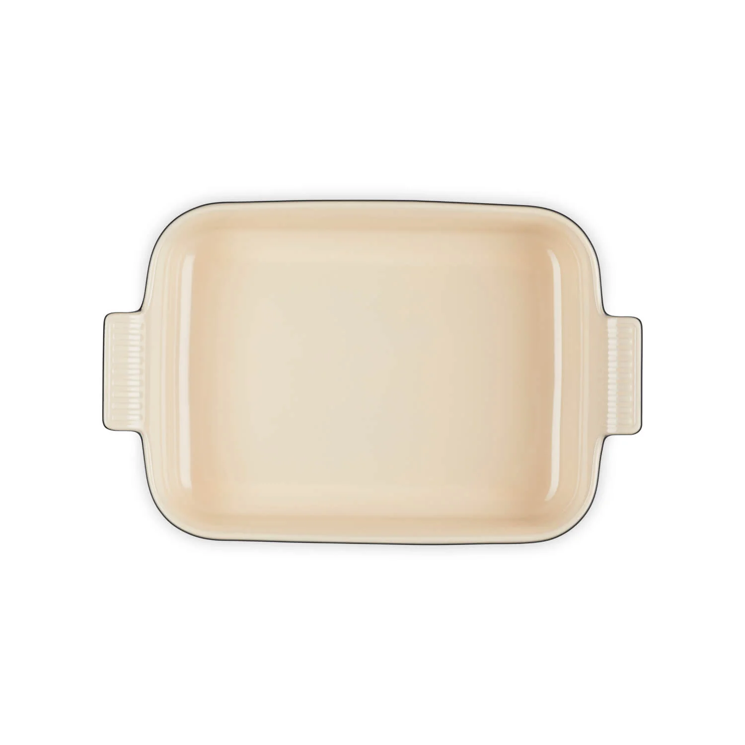 Le Creuset Stoneware Heritage 32cm Rectangular Dish - Matte Black - Image 4
