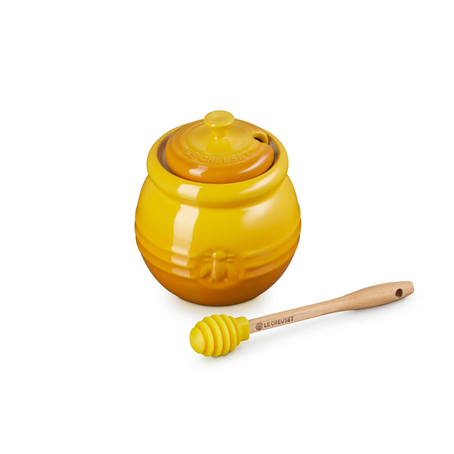 Le Creuset Stoneware Honey Pot & Dipper - Nectar - Image 4