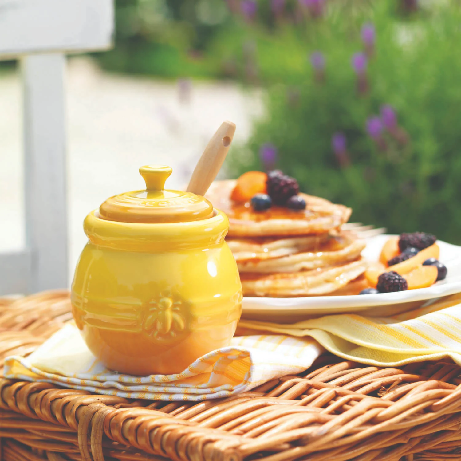 Le Creuset Stoneware Honey Pot & Dipper - Nectar - Image 5