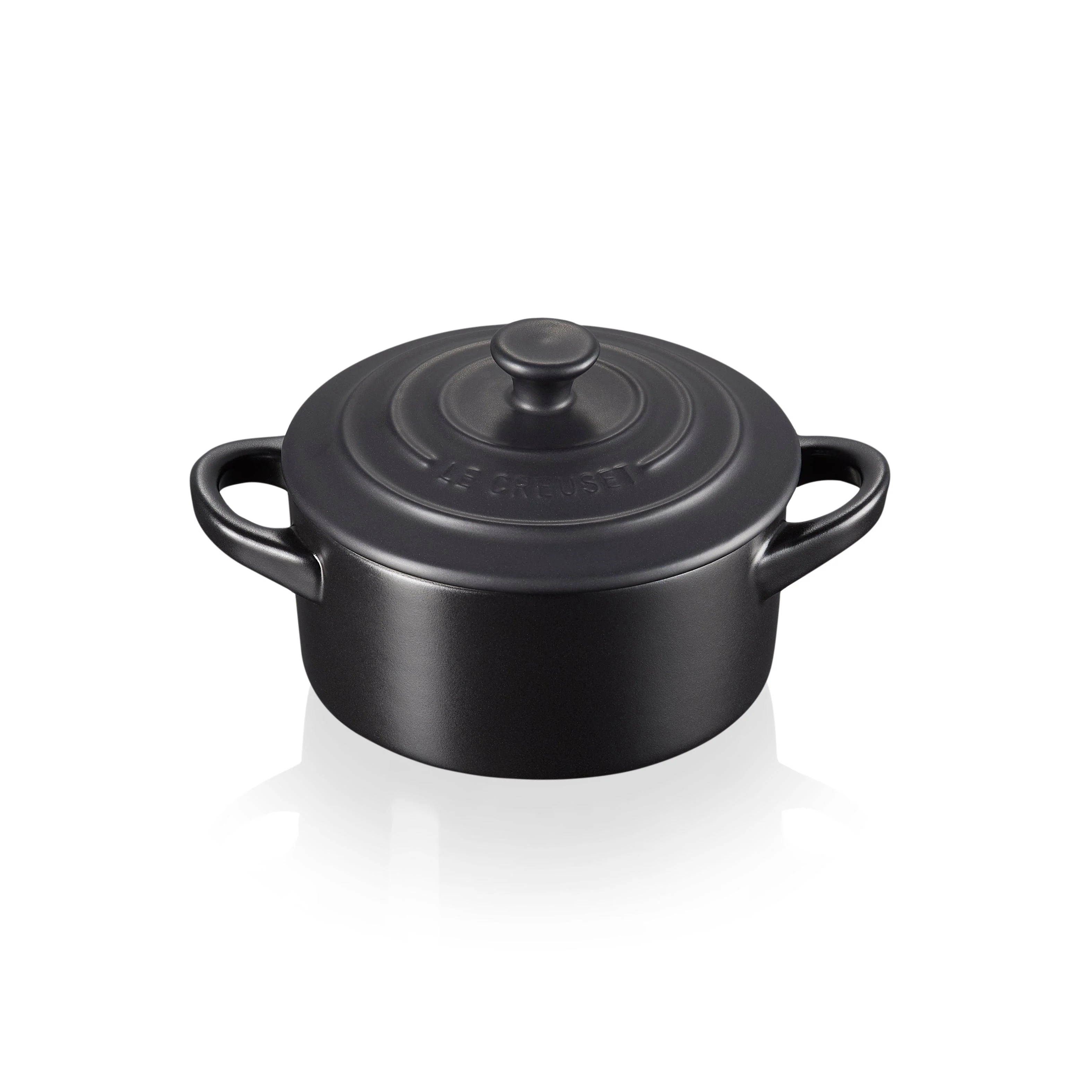 Le Creuset Stoneware Petite Round Casserole - Satin Black - Image 2