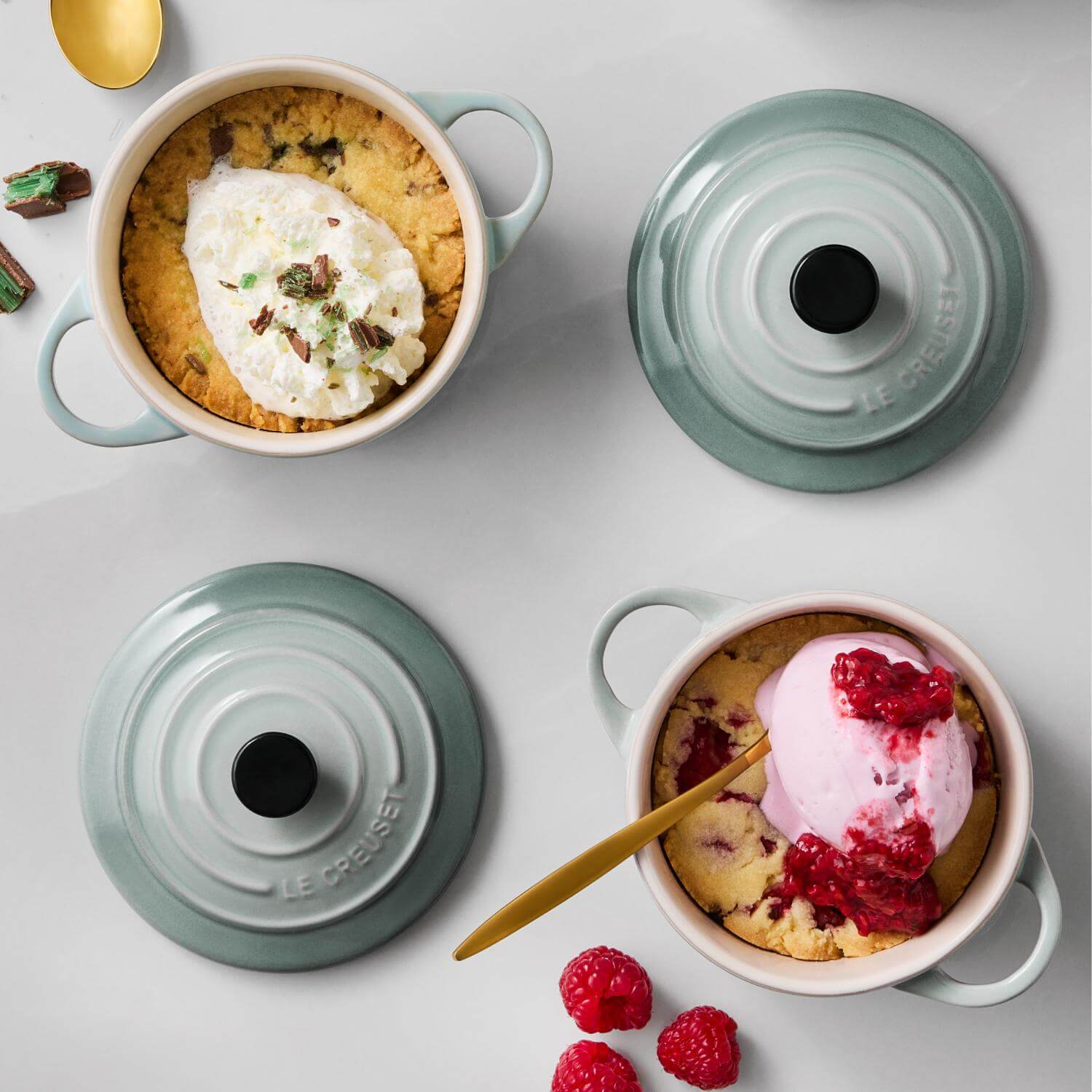 Le Creuset Stoneware Petite Round Casserole - Sea Salt - Image 6