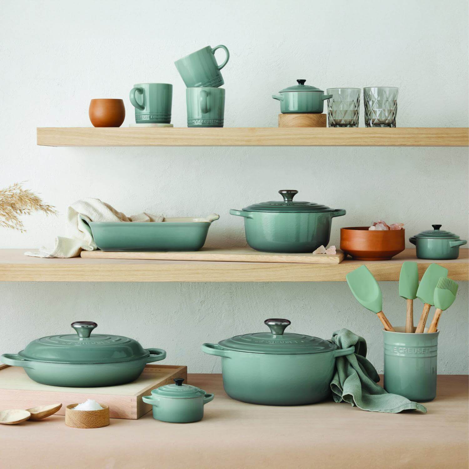 Le Creuset Stoneware Petite Round Casserole - Sea Salt - Image 8