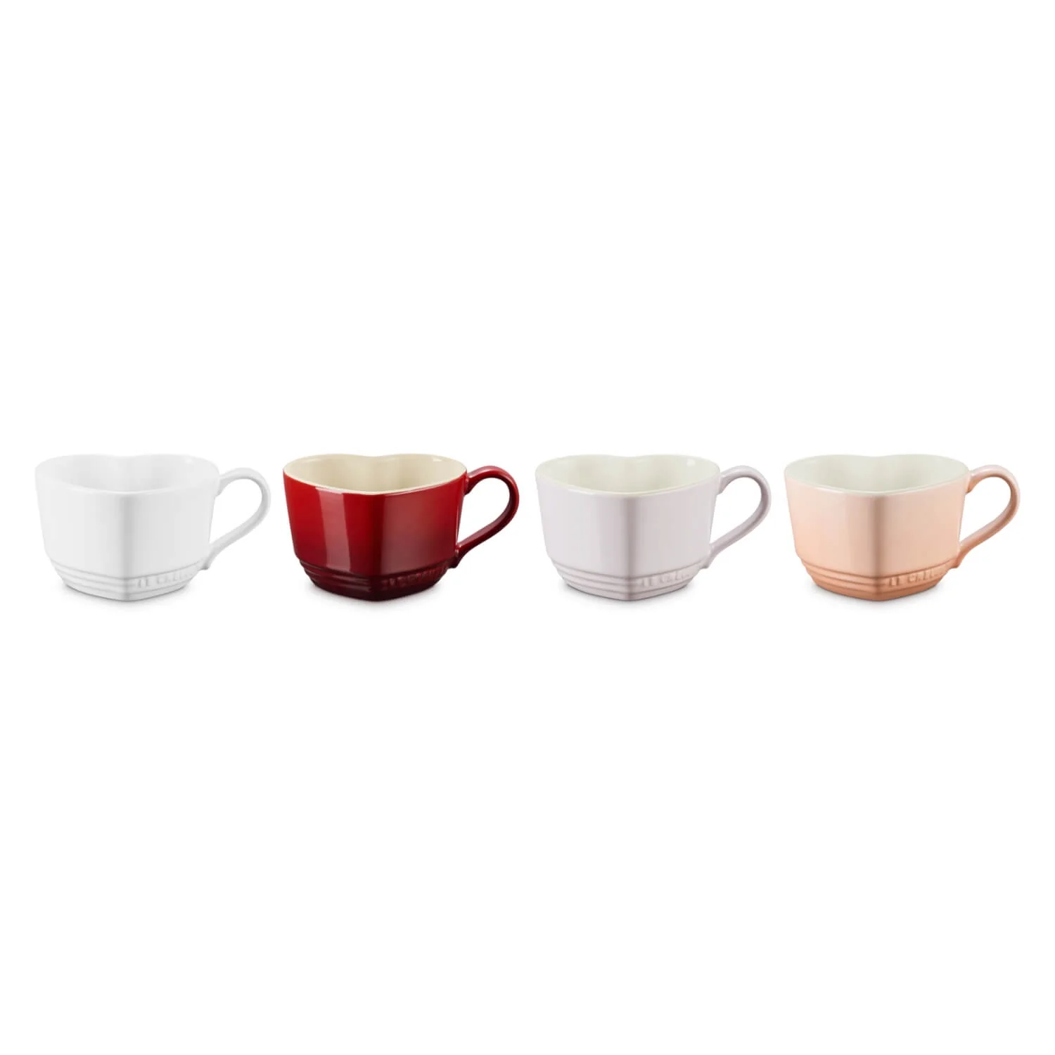 Le Creuset Stoneware Set of 4 220ml Mini Heart Mugs