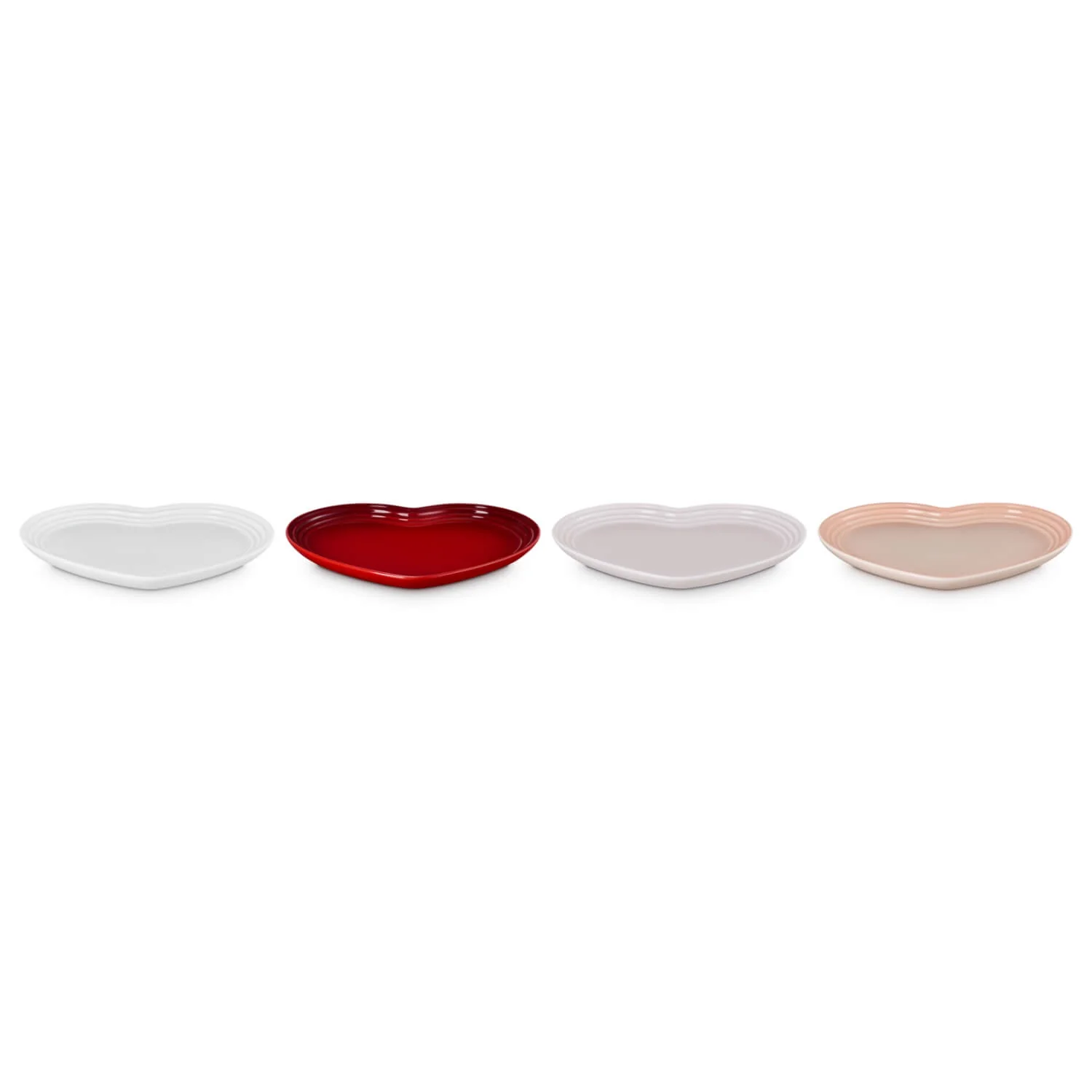 Le Creuset Stoneware Set of 4 23cm Heart Plates